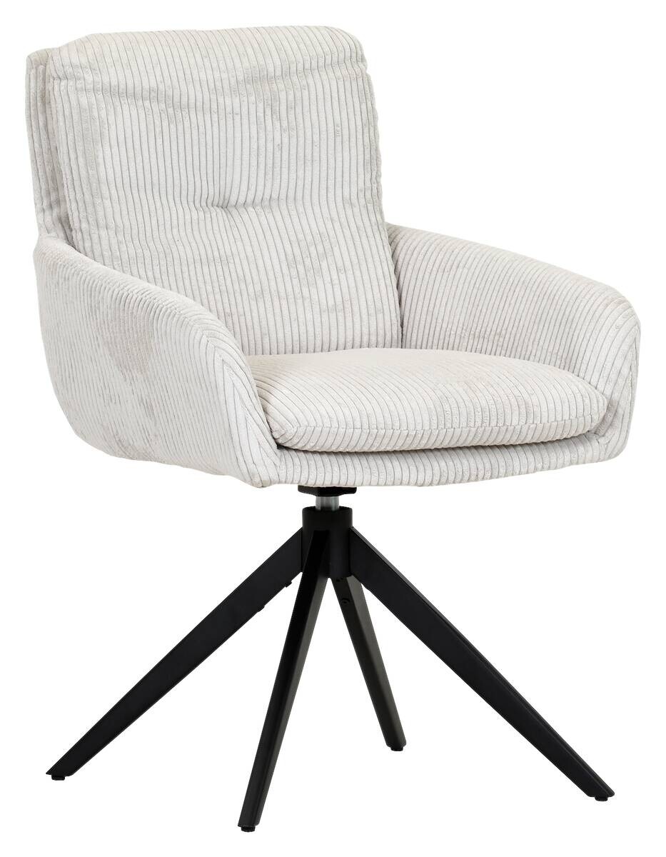 Drehstuhl Olmo weiß Kord B/H/T: ca. 60x89x69 cm Drehstuhl Olmo weiß Kord B/H/T: ca. 60x89x69 cm