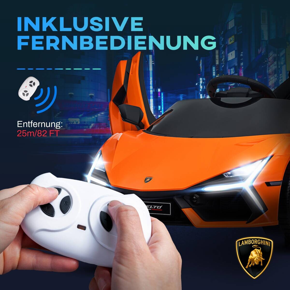 AIYAPLAY Kinder-Elektroauto orange B/H/L: ca. 60x40x105 cm