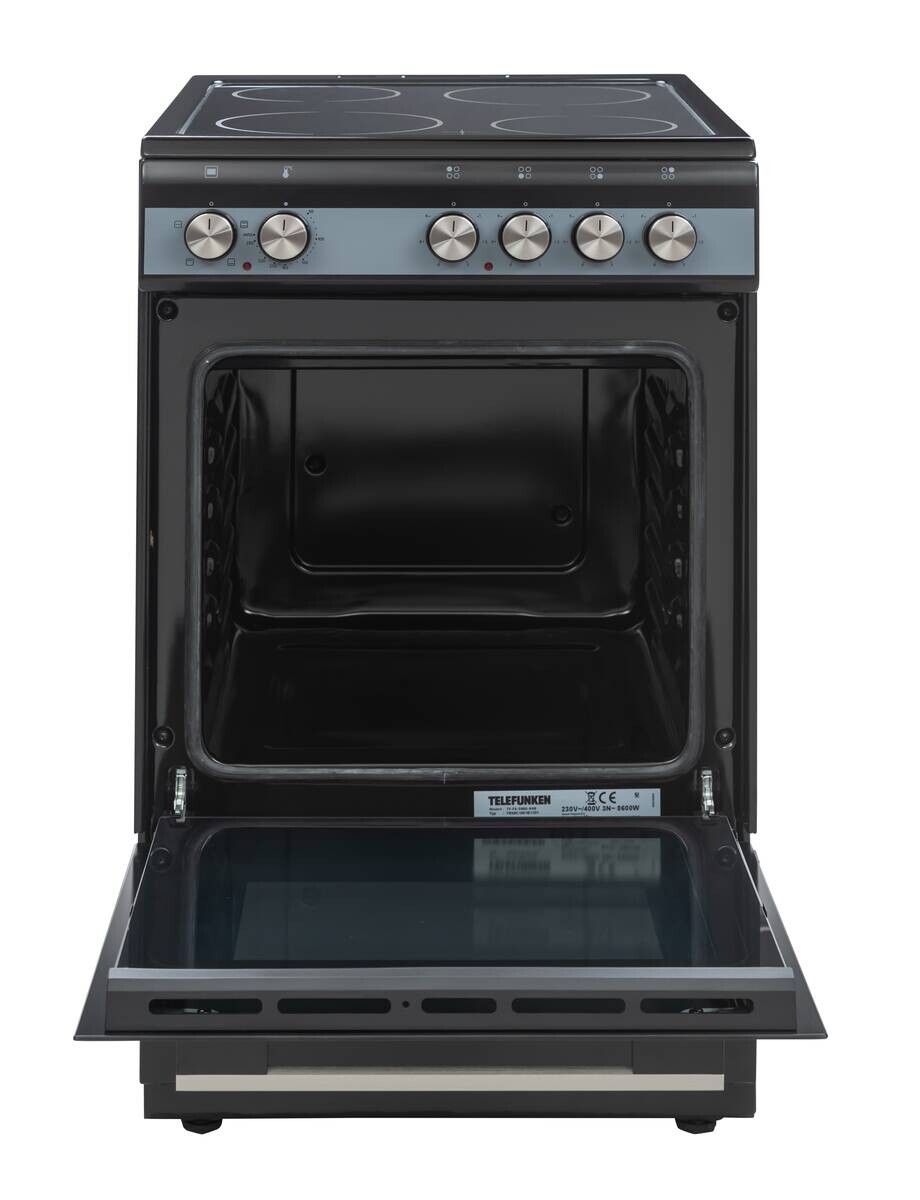 TELEFUNKEN Stand-Elektroherd TF-FS-5060-K4B schwarz B/H/T: ca. 50x85x60 cm