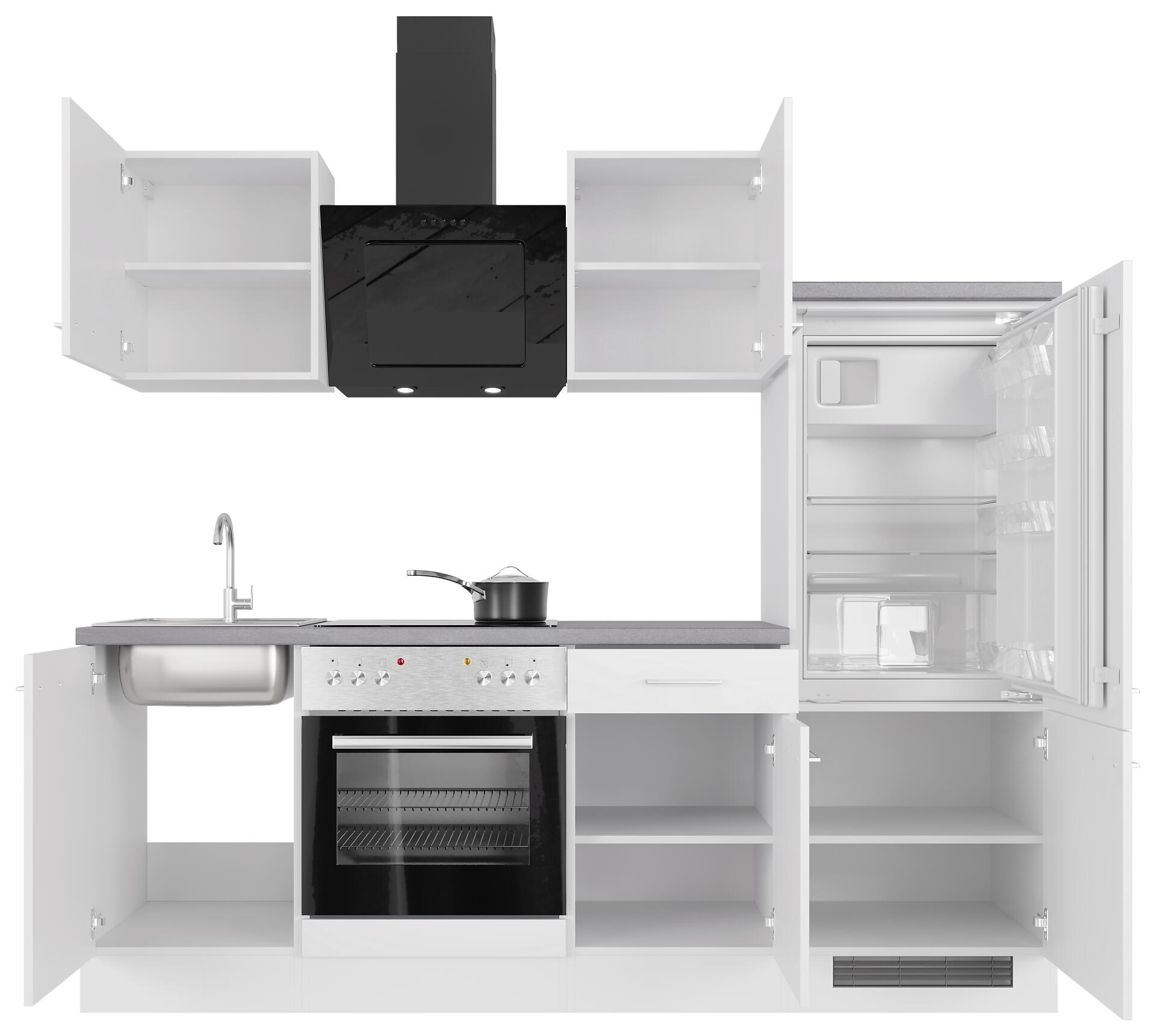 Küchenblock Vita weiß matt B/H/T: ca. 220x200x60 cm