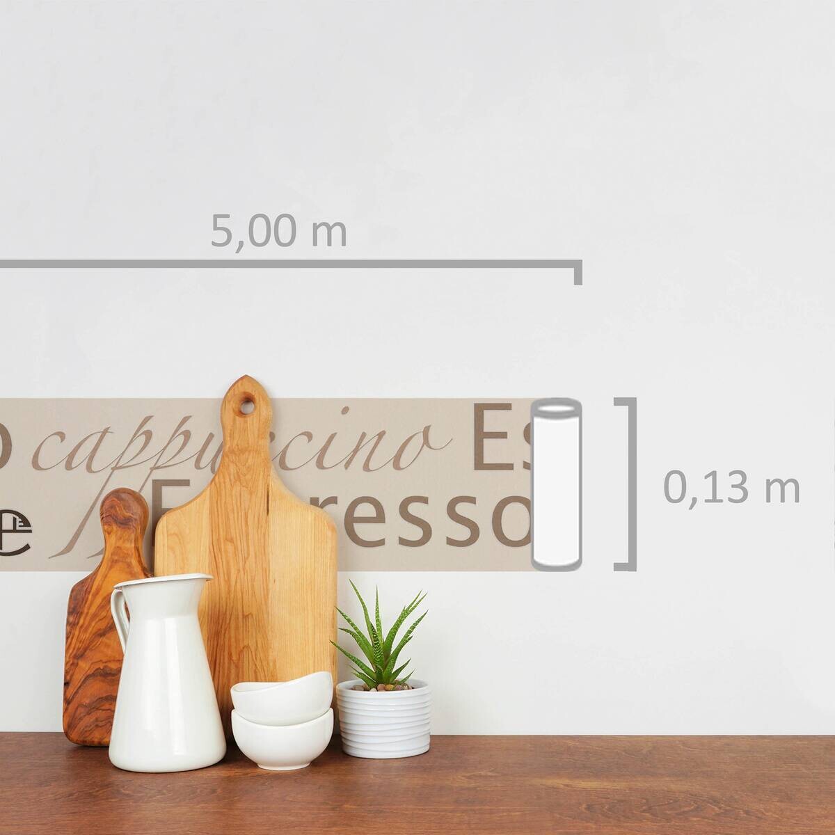 A.S.Creation Bordüre creme braun B/H/D: ca. 13x500x9 cm