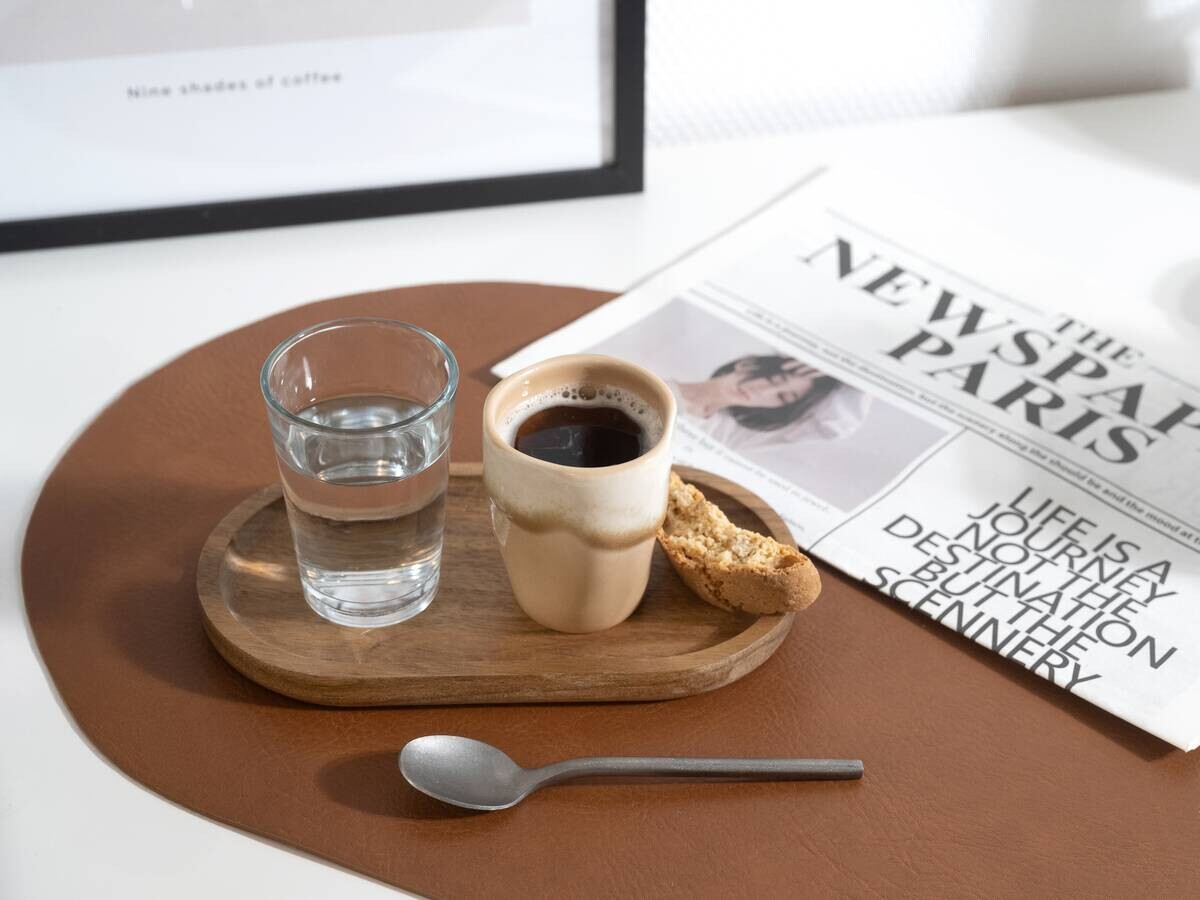 CreaTable Espressotassenset Squeezy Mocha braun Steinzeug 4 tlg.