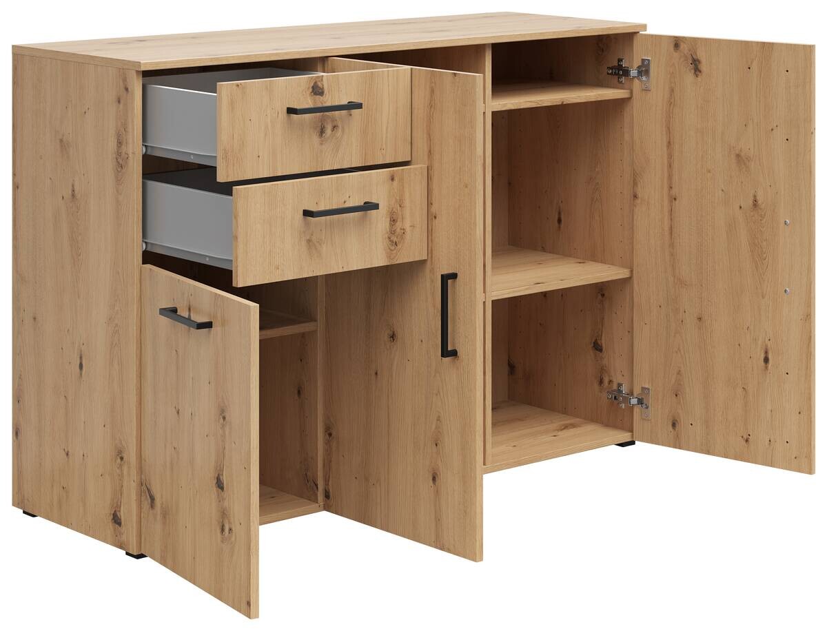 Kommode Multi-Stauraum Typ 28 Eiche Artisan Nachbildung B/H/T: ca. 120x83x40 cm