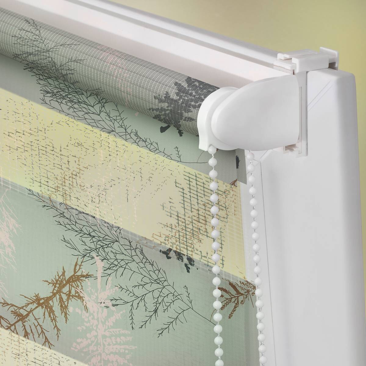 LICHTBLICK Doppelrollo Duo Fir Branches blau B/T: ca. 100x150 cm