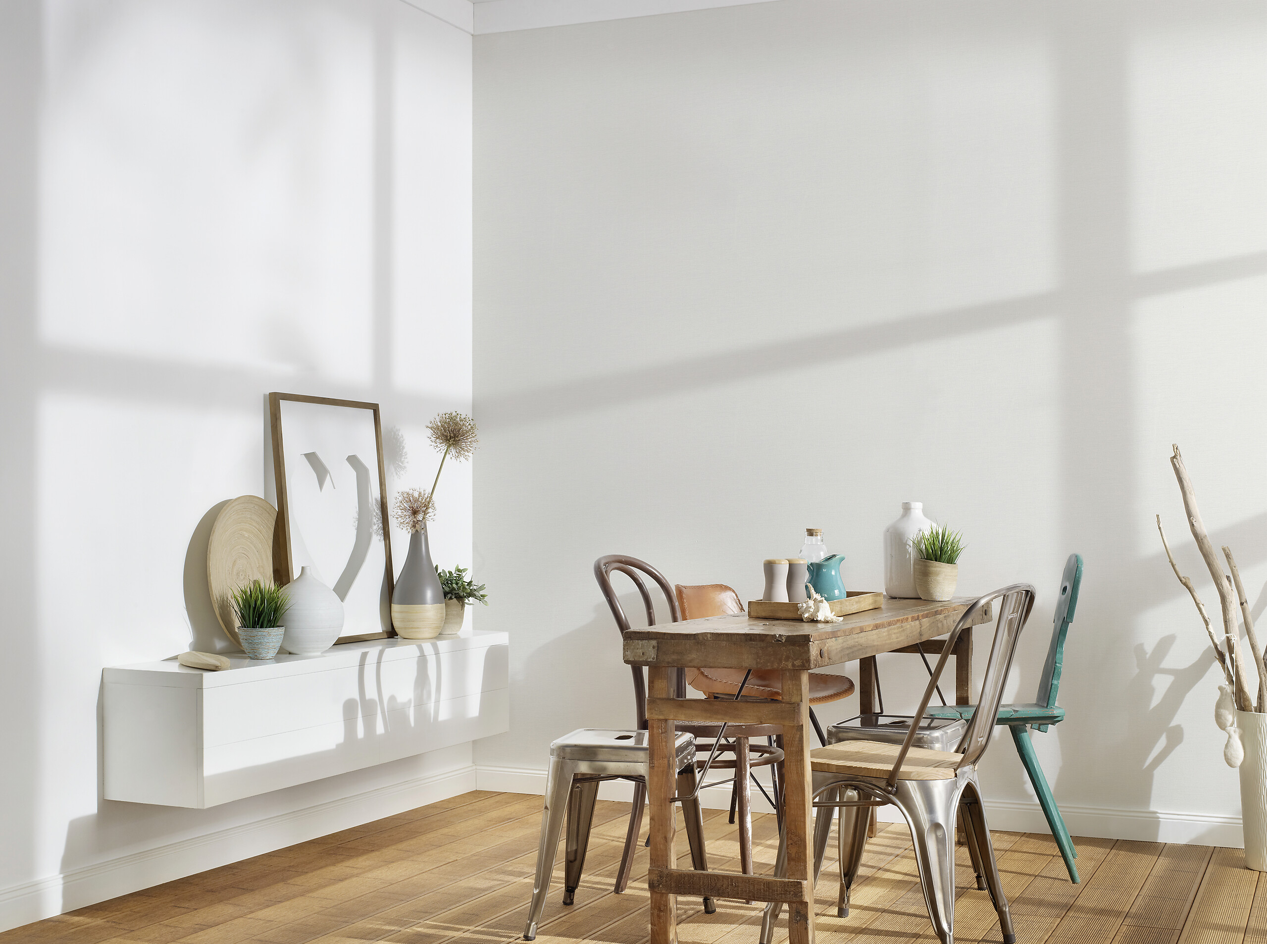 Vliestapete Uni creme B/L: ca. 53x1005 cm