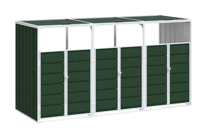 vidaXL Mülltonnenbox grün