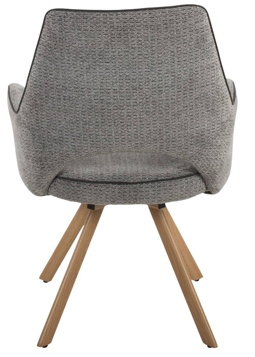 Stuhl Nila dunkelgrau Webstoff B/H/T: ca. 62x90x62 cm