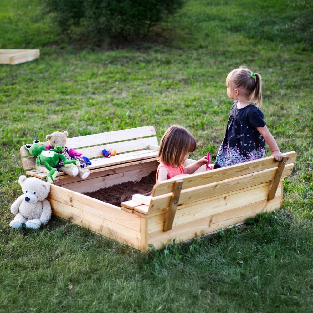 Timbela Sandkasten M062 natur B/H/L: ca. 118x20x122 cm