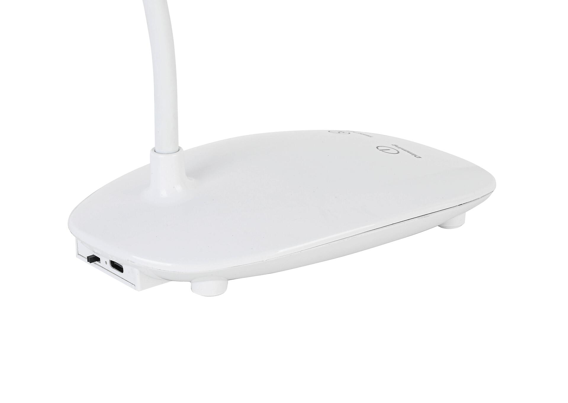 Nolo Tischleuchte Elena weiß Kunststoff B/H/L: ca. 8,5x47x18 cm