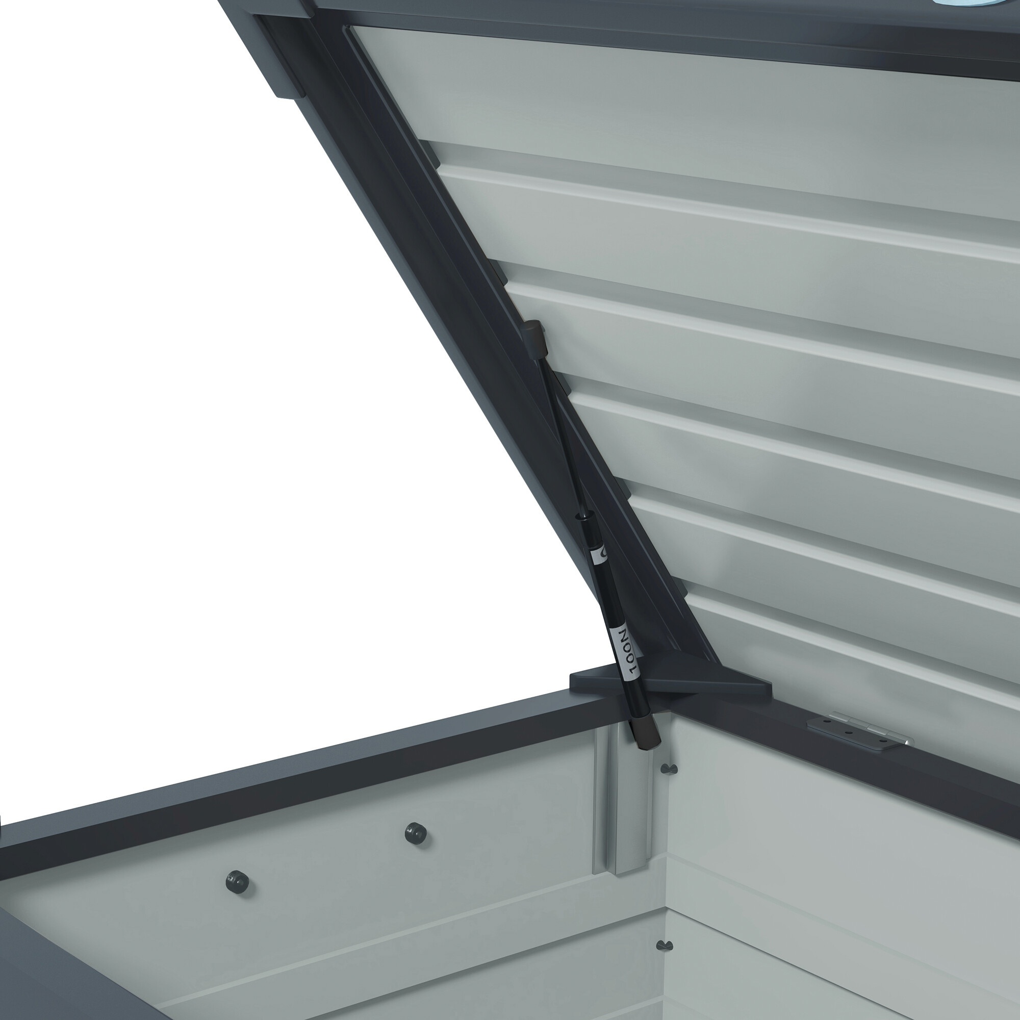 Outsunny Auflagenbox dunkelgrau Stahl B/H/L: ca. 62x65x100 cm