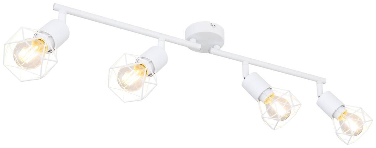 GLOBO Spotbalken Xara weiß Metall B/H/L: ca. 8x20x60 cm E14 4 Brennstellen