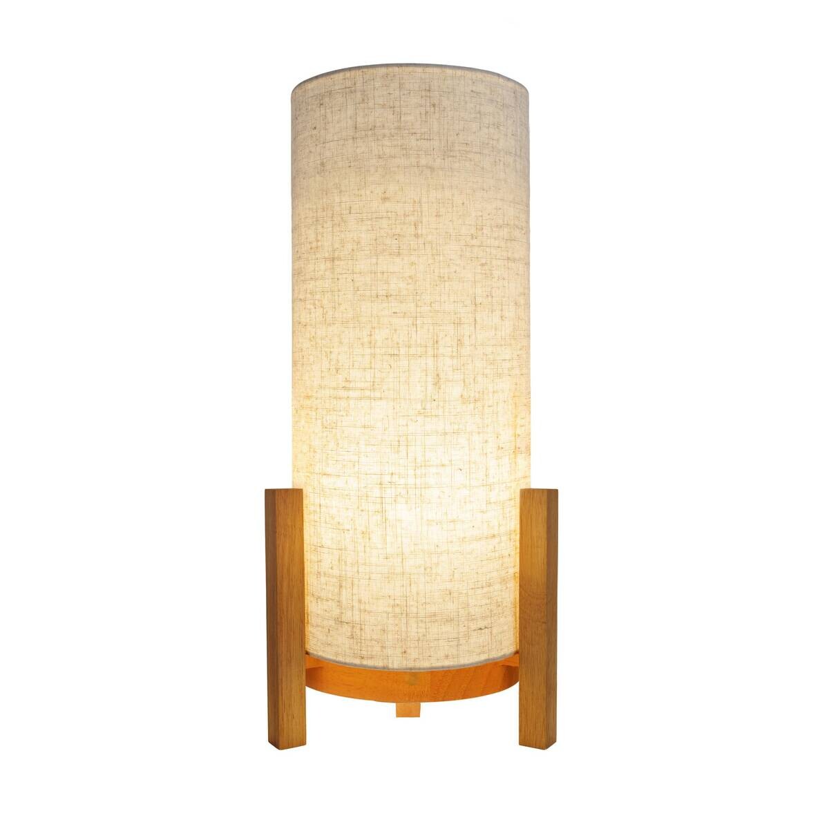 Näve Leuchten LED-Leuchten 5311427 natur Textil Holz B/H/T: ca. 22x48x22 cm null 1 Brennstellen