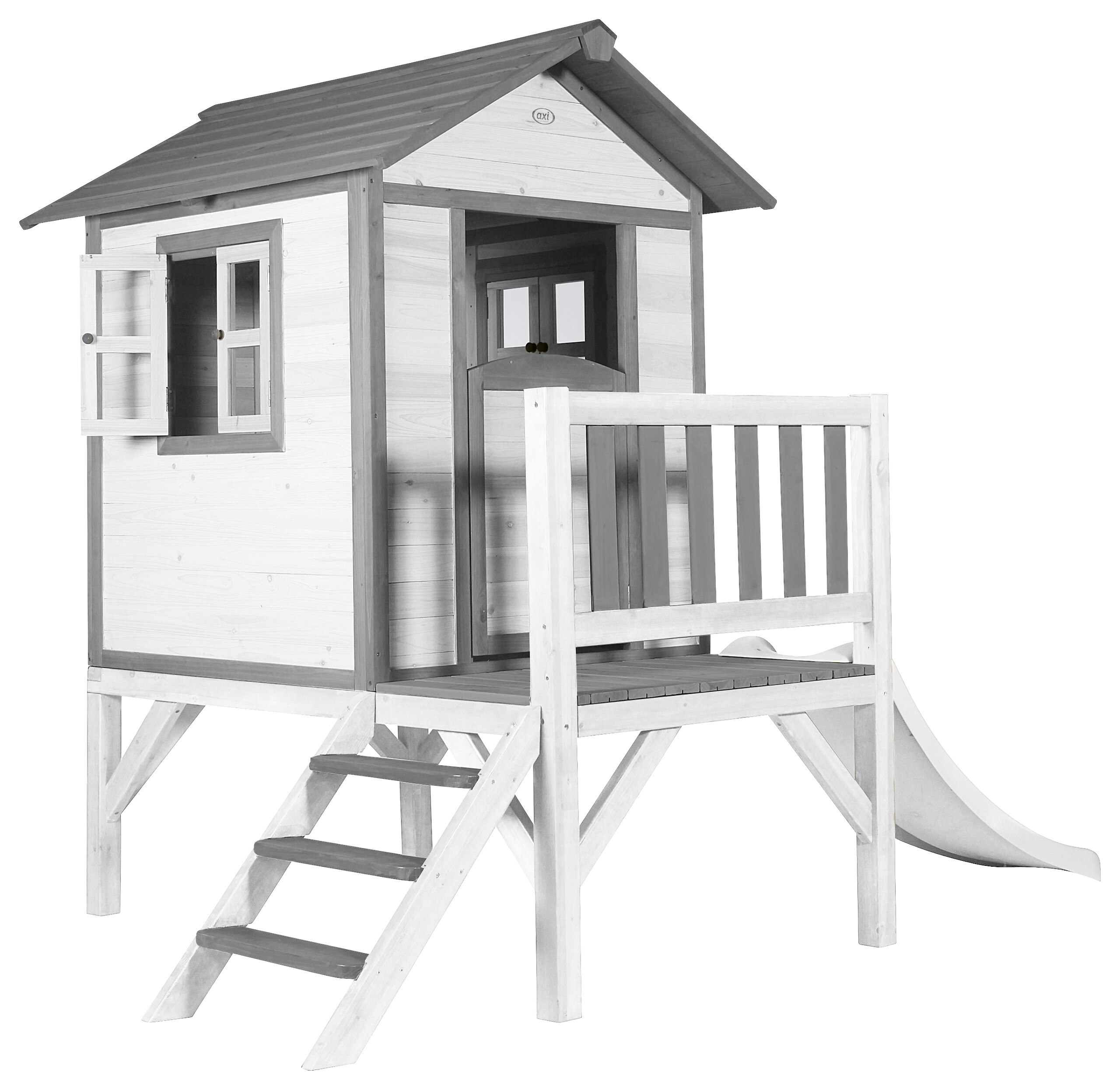AXI Spielhaus Lodge XL grau B/H/L: ca. 240x189x167 cm