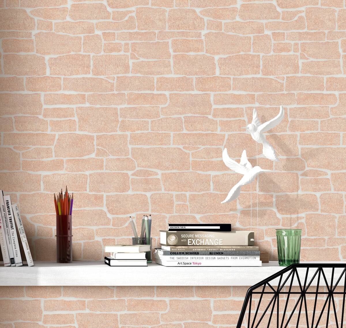 Erismann Vliestapete Steinoptik hellbraun B/L: ca. 53x1005 cm