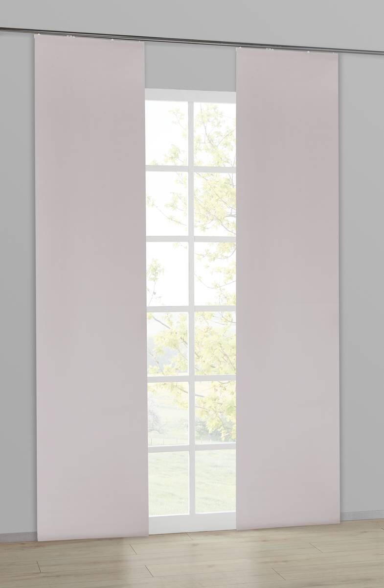 POCOline Schiebevorhang Neapel Silbergrau B/L: ca. 60x245 cm