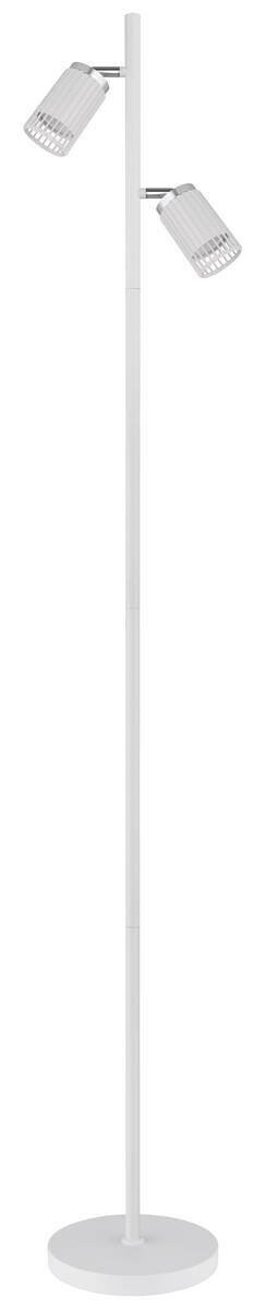 GLOBO Stehleuchte weiß Metall Aluminium B/H/T/L: ca. 22x158x27,5x27,5 cm GU10 2 Brennstellen