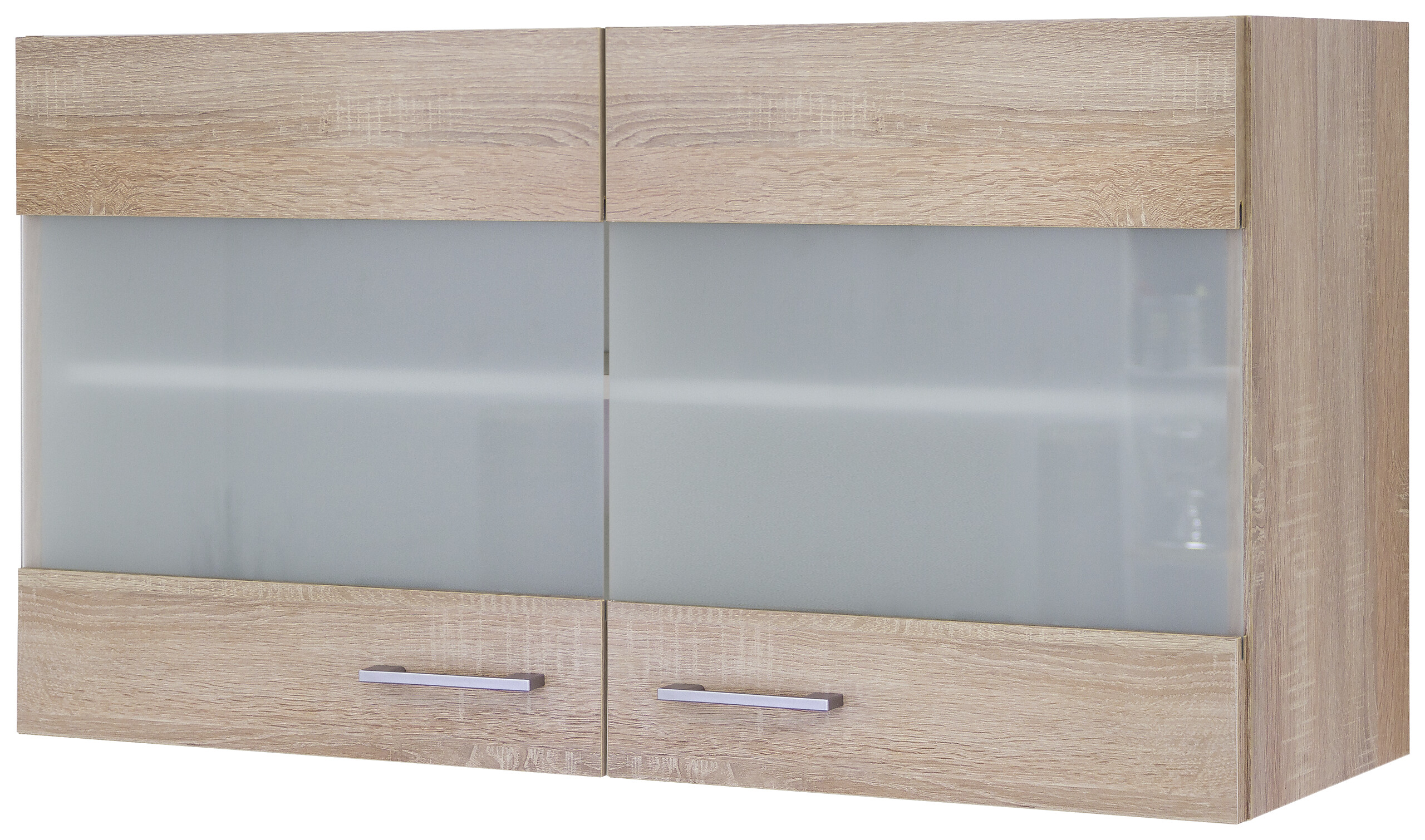 Glashängeschrank Samoa weiß Eiche Nachbildung B/H/T: ca. 100x54,8x32 cm