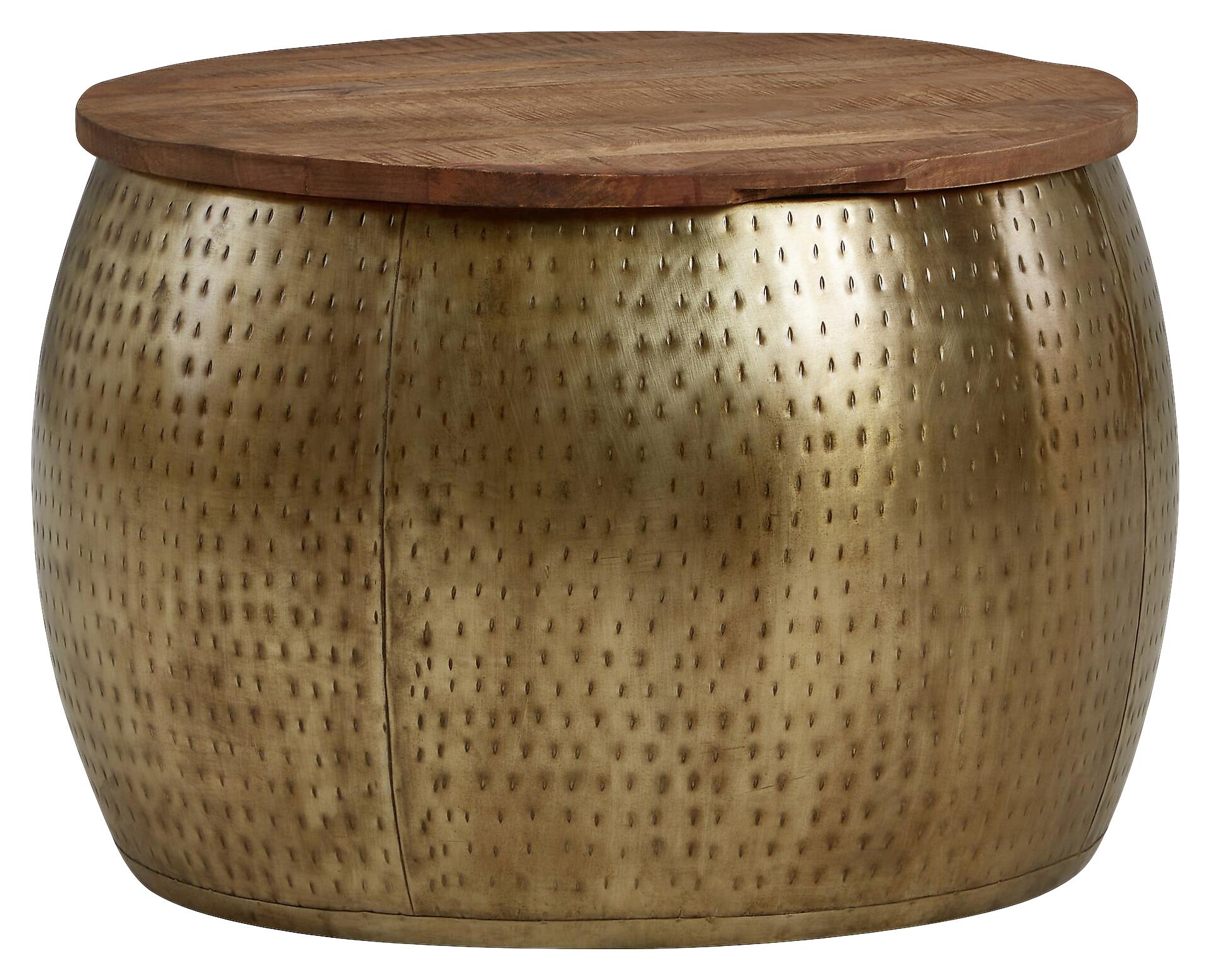 Wohnling Couchtisch gold braun B/H/T: ca. 60x40x60 cm