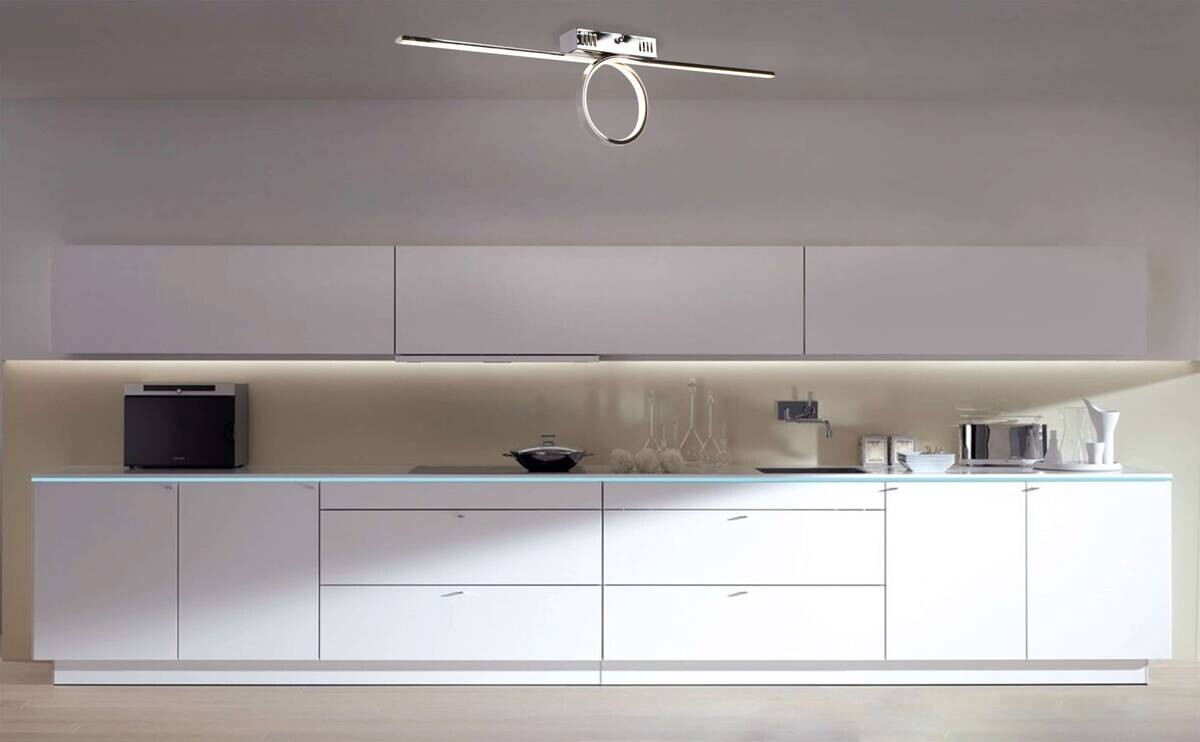 Näve Leuchten Deckenleuchte 1199542 Chrom Kunststoff Metall B/H/T: ca. 5x18,5x75 cm null 1 Brennstellen