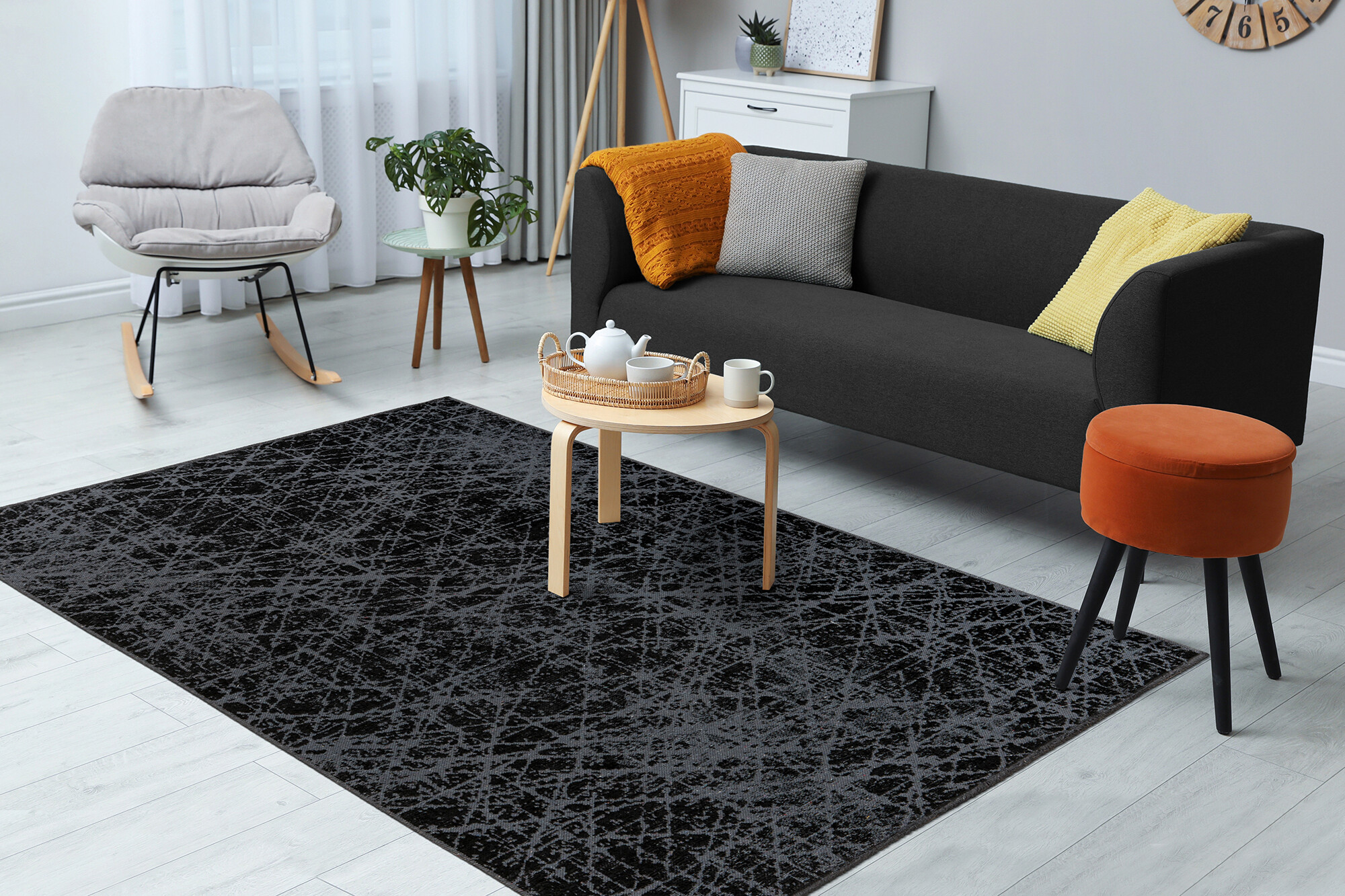 Kayoom Flachflorteppich Kalea 225 grau B/H/L: ca. 80x0,8x150 cm Kayoom Flachflorteppich Kalea 225 grau B/H/L: ca. 80x0,8x150 cm