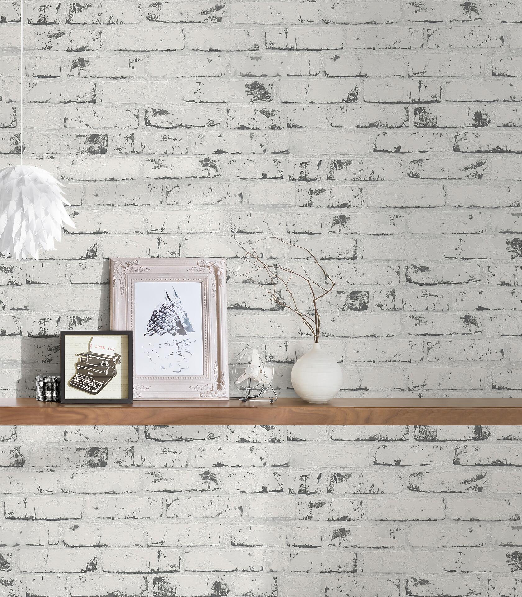 A.S.Creation Vliestapete Best of Wood`n Stone 2nd Edition Steine grau B/L: ca. 53x1005 cm