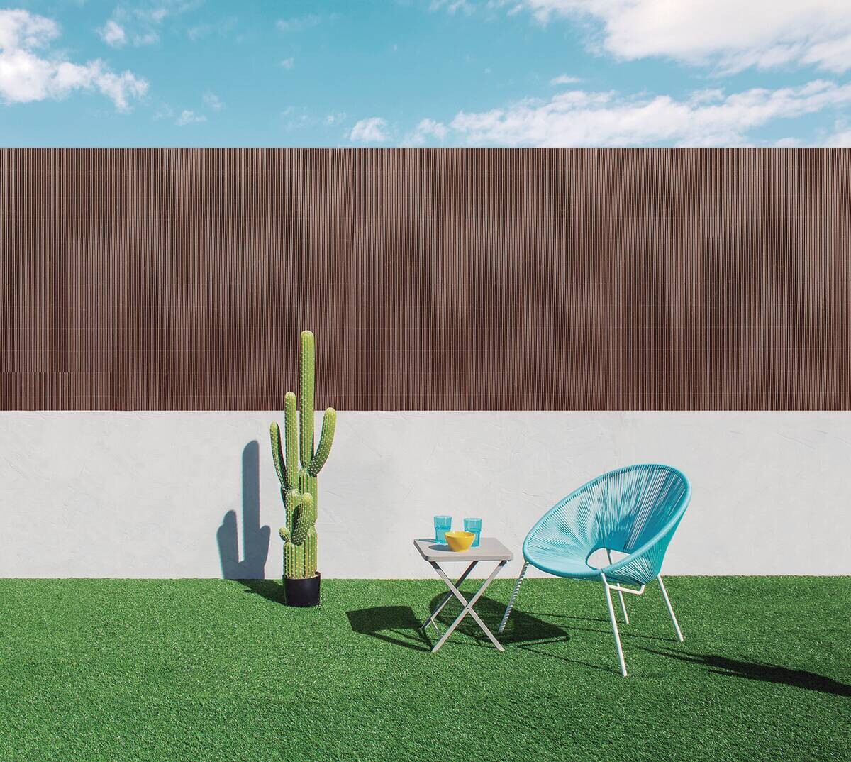 NORTENE Sichtschutz walnuss Holz B/H/L: ca. 300x17x150 cm