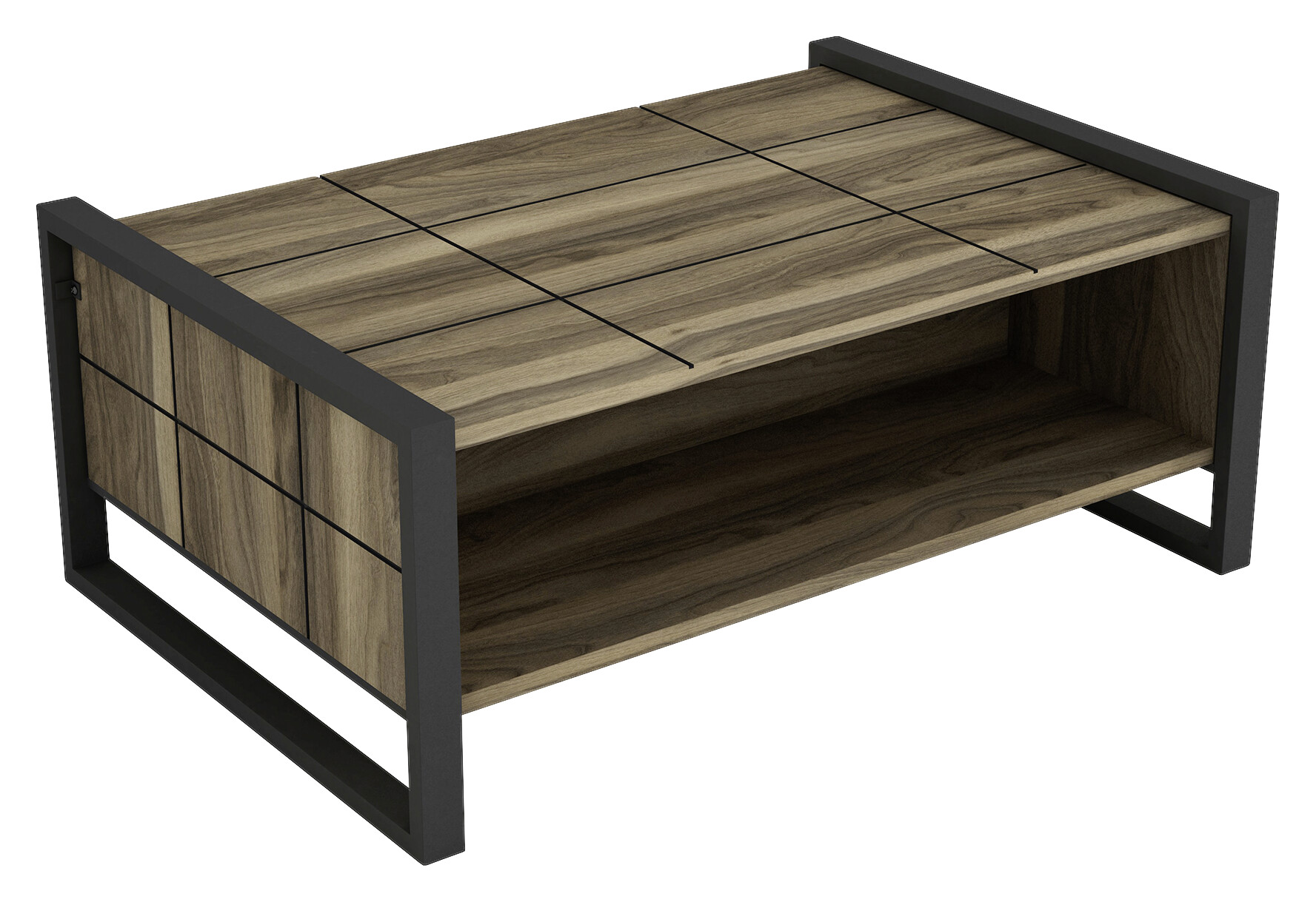 Couchtisch Lost walnuss Nachbildung B/H/T: ca. 94,4x38x64,5 cm Couchtisch Lost walnuss Nachbildung B/H/T: ca. 94,4x38x64,5 cm