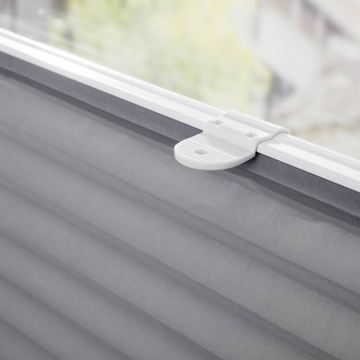 LICHTBLICK Spannplissee grau B/L: ca. 50x130 cm