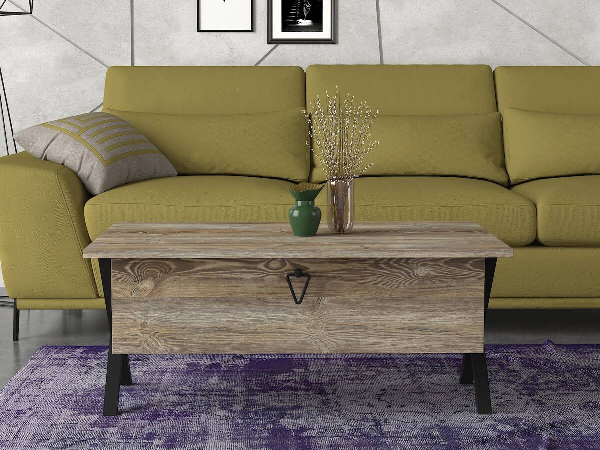 Couchtisch Zeth Eiche Nachbildung B/H/T: ca. 90x39x60 cm