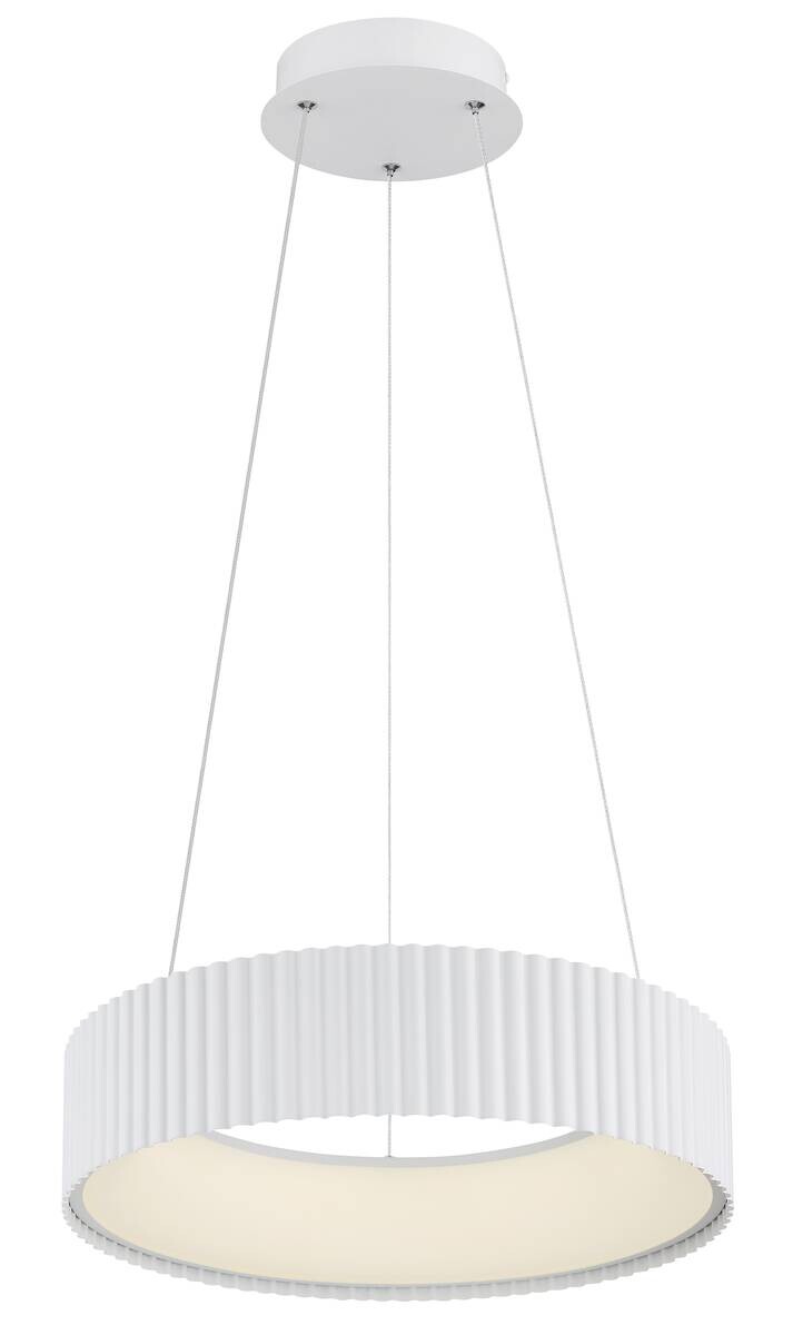 GLOBO LED-Hängeleuchte weiß Opal PVC Metall Acryl H/D: ca. 120x46 cm 1.0 Brennstellen