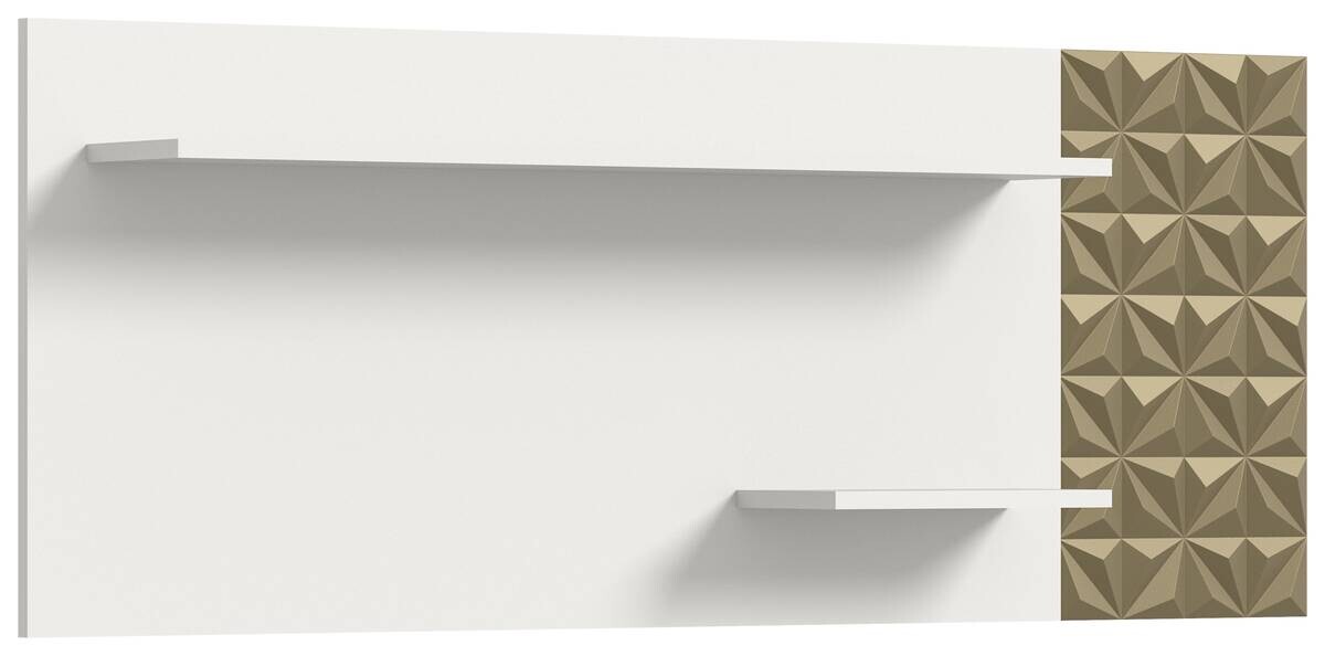 Wandboard Prisma weiß gold Optik B/H/T: ca. 140x53x17 cm