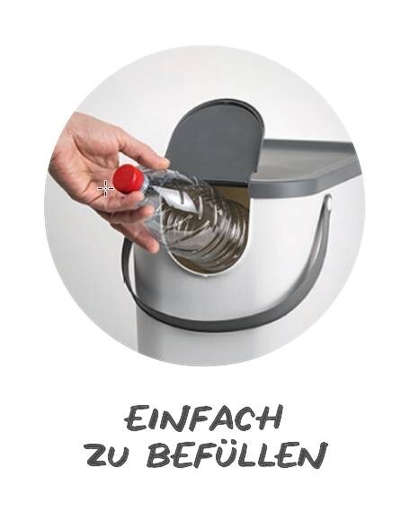 Rotho Abfalleimer weiß B/H/L: ca. 23,5x34x40 cm