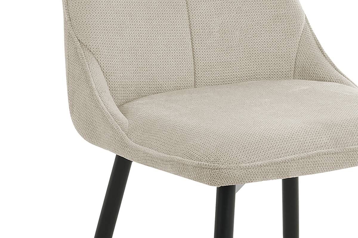 Stuhl CARLO 2er-Set. taupe Webstoff B/H/T: ca. 59x88x47 cm