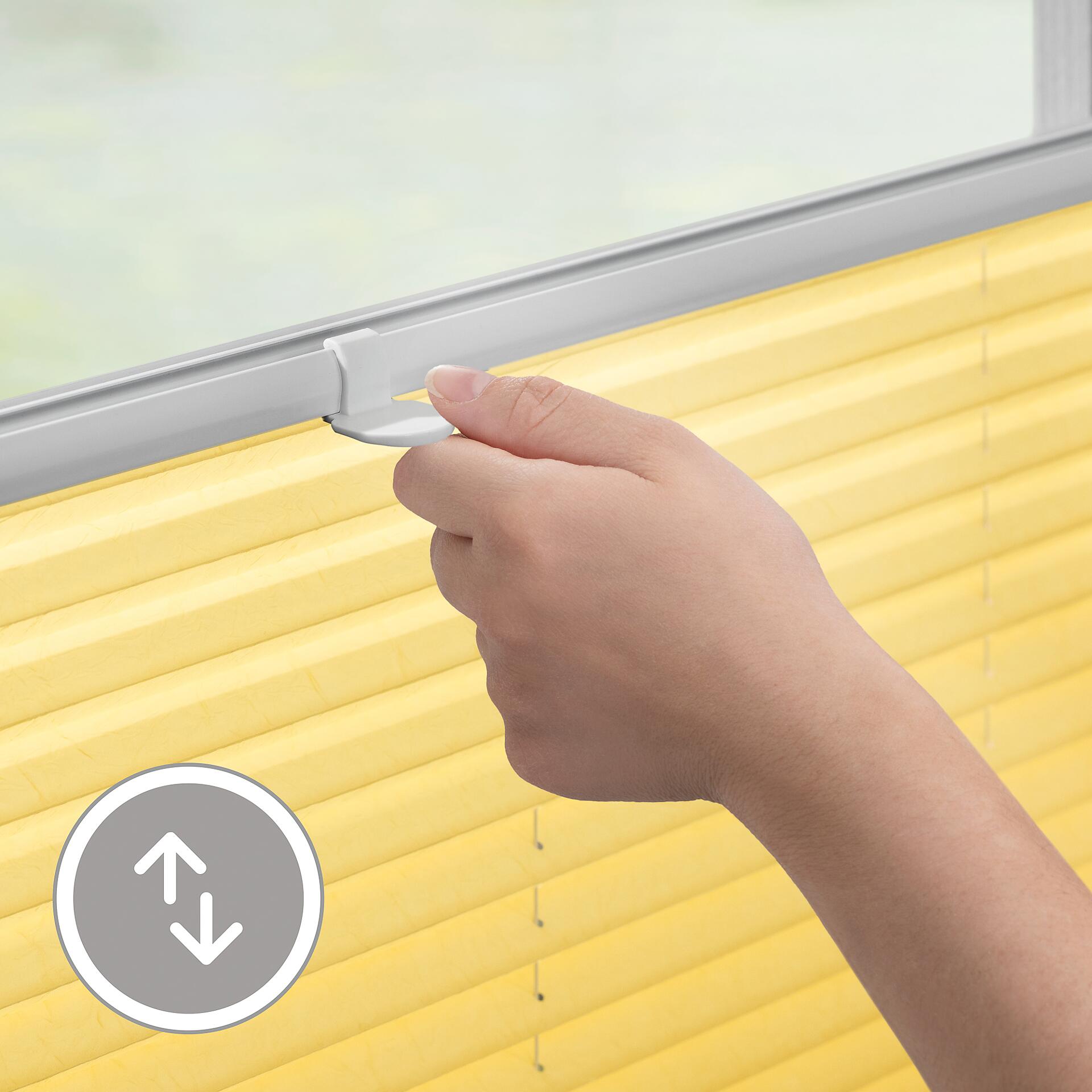 LICHTBLICK Spannplissee gelb B/L: ca. 90x130 cm