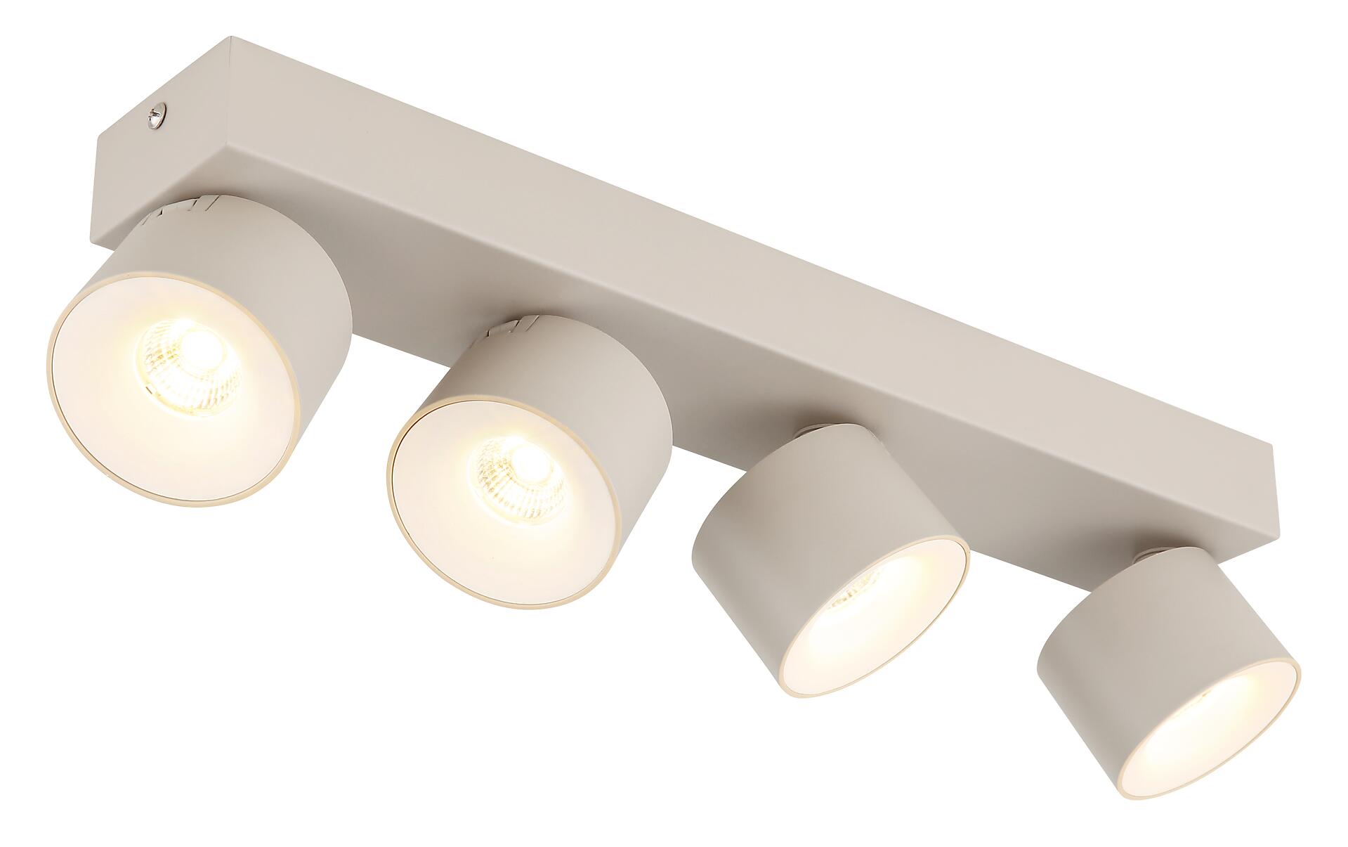 GLOBO LED-Strahler sand Metall Aluminium Kunststoff B/H/L: ca. 8,5x42x10,5 cm 4 Brennstellen