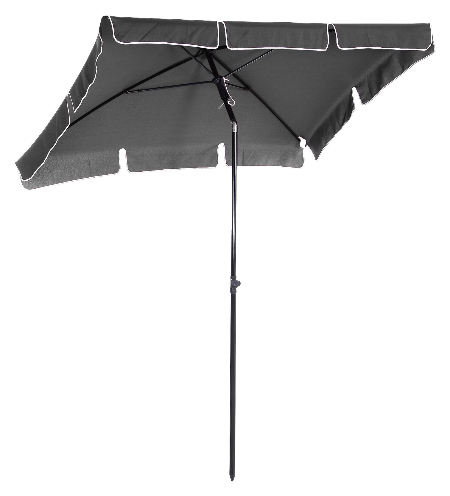 Outsunny Gartenschirm grau Stahl B/H/L: ca. 125x235x200 cm