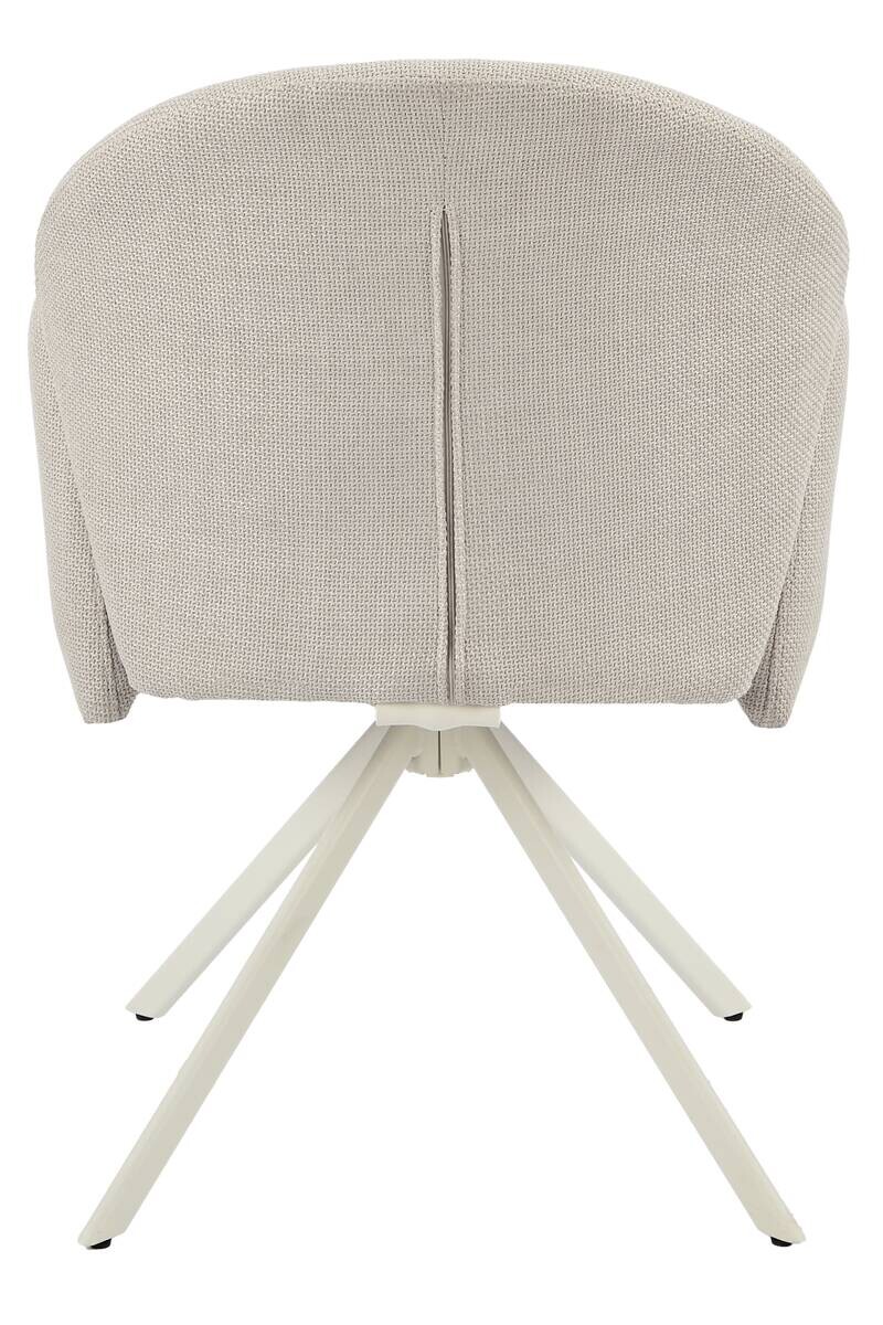 Drehstuhl Holly creme Microfaser Webstoff B/H/T: ca. 57x84x61 cm