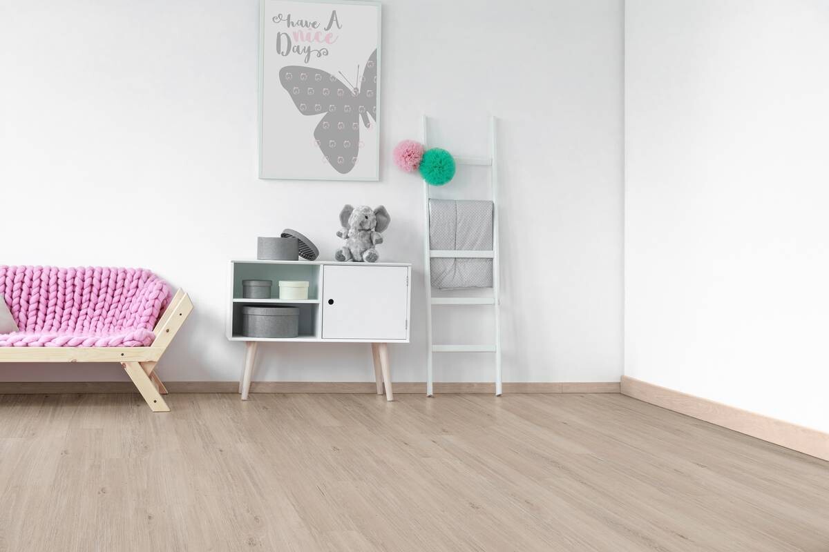 Click-Vinylboden Diele hell ca. 2,17 m² im Paket B/L: ca. 17,78x121,92 cm pro Paket