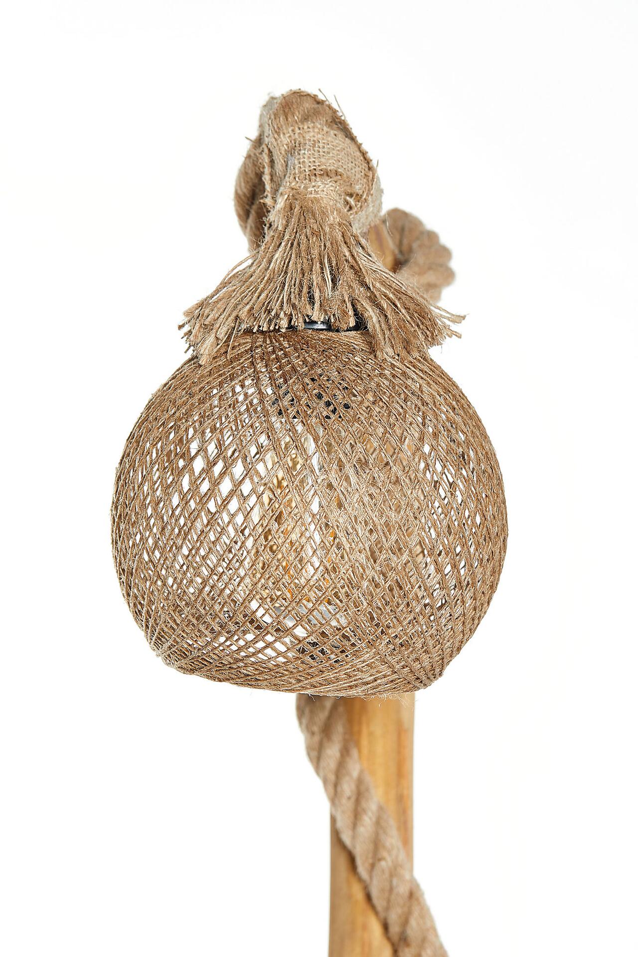 Opviq Stehleuchte Arboretum natur Holz B/H/T/L/D: ca. 24x140x24x24x24 cm E27 2 Brennstellen