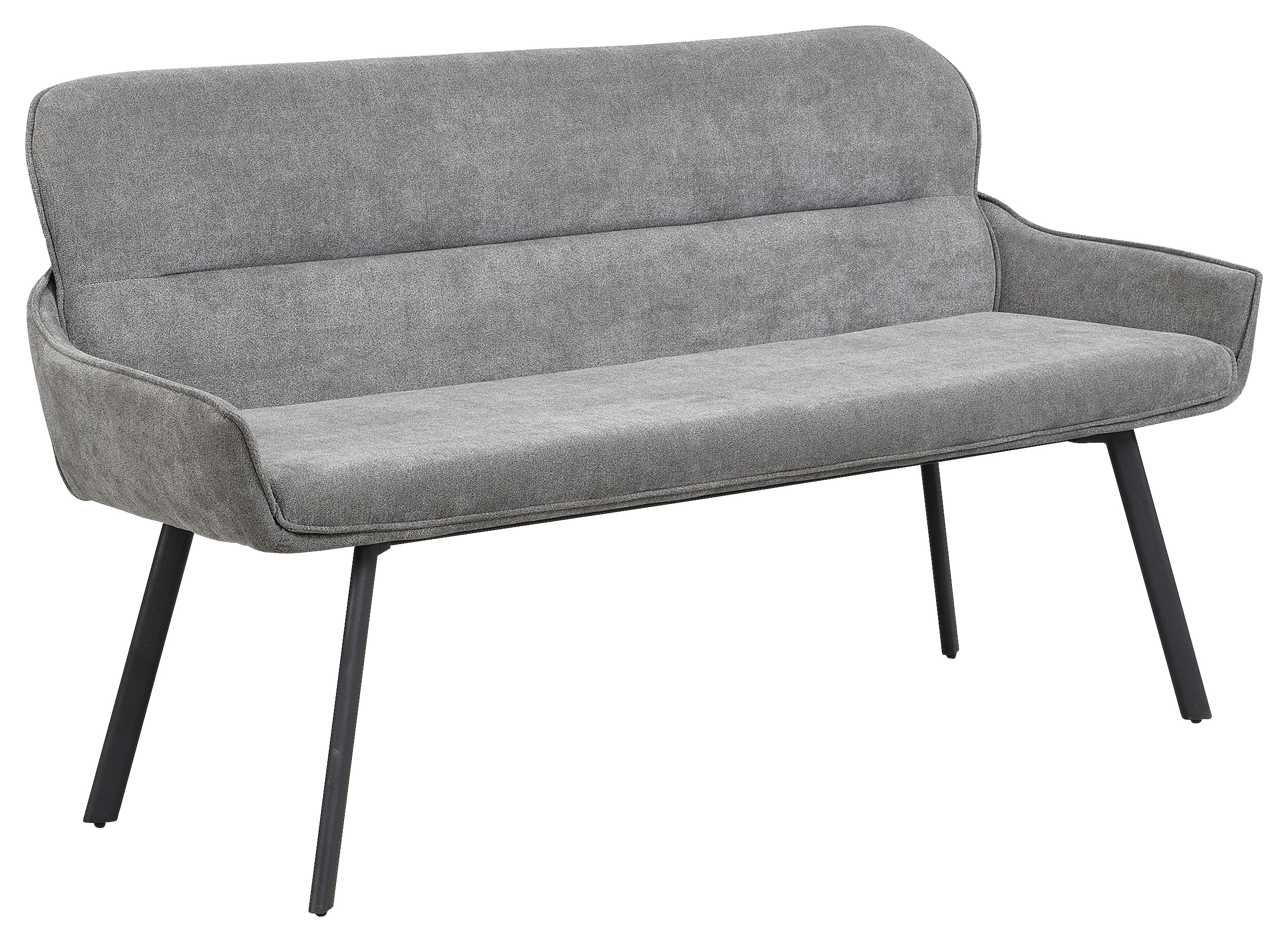 Sitzbank RICO schwarz grau Stoff Metall B/H/T: ca. 140x90x62 cm Sitzbank RICO schwarz grau Stoff Metall B/H/T: ca. 140x90x62 cm