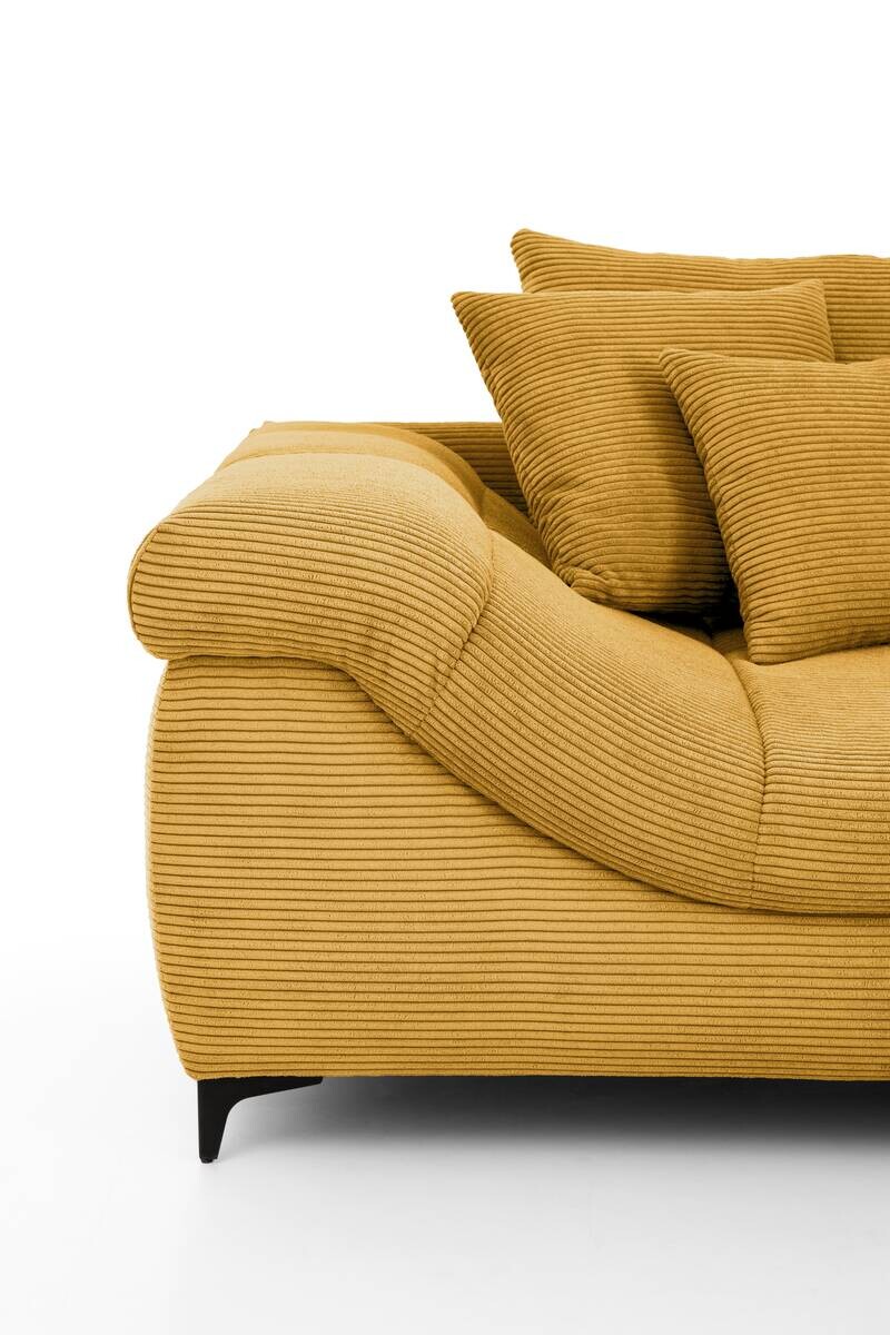 Ecksofa curry Microfaser B/H/T: ca. 332x96x227 cm