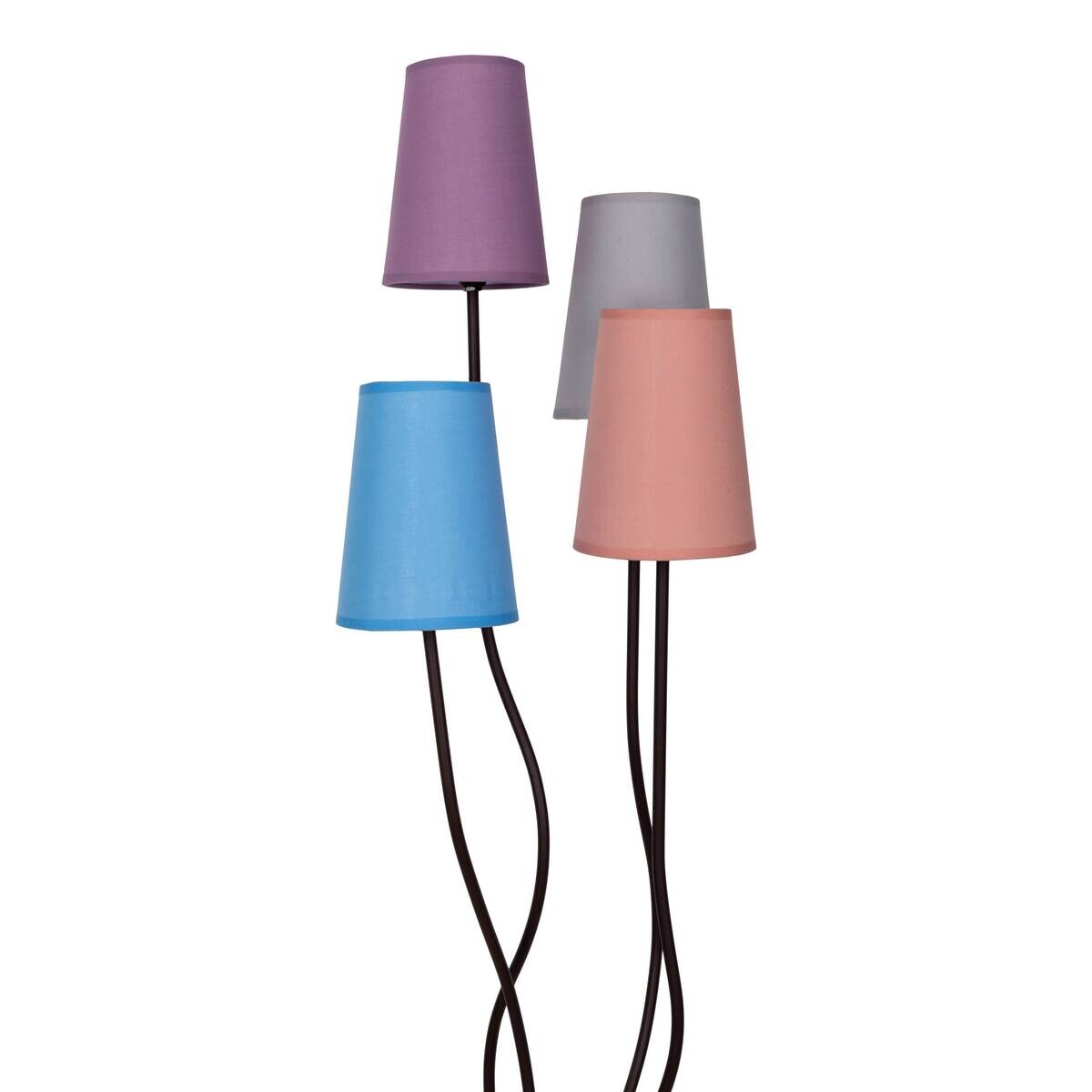 Näve Leuchten Stehleuchte 2040962 multicolor Textil Metall B/H/T: ca. 34x138x43 cm 4 Brennstellen