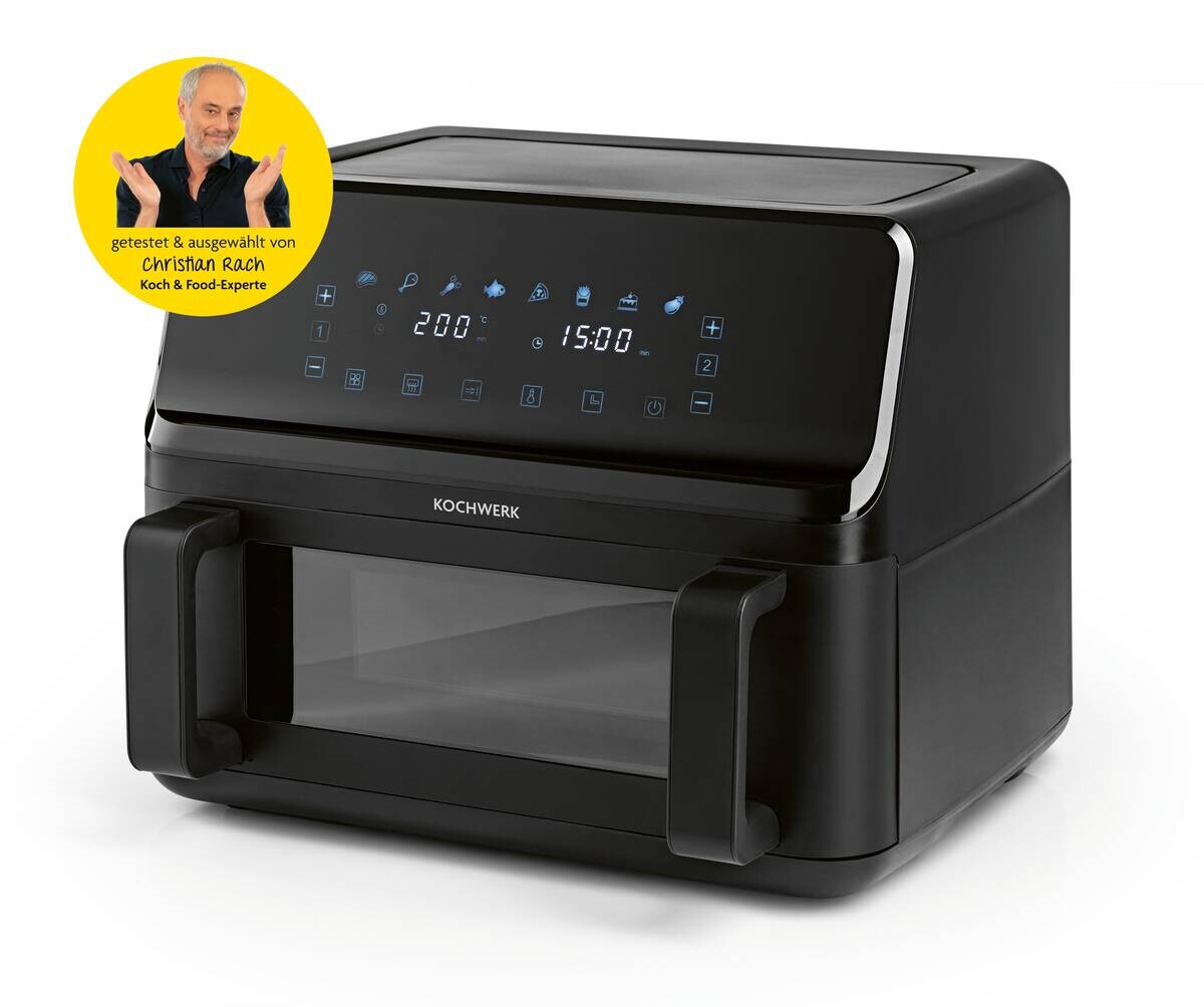 Rachs KOCHWERK Heißluftfritteuse 14349 schwarz Kunststoff B/H/L: ca. 37,5x38x30 cm ca. 9 l