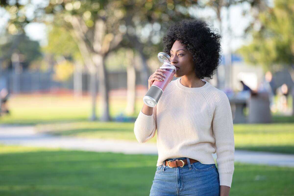 Ninja Standmixer weiß Kunststoff Edelstahl B/H/L: ca. 9x27x8,5 cm