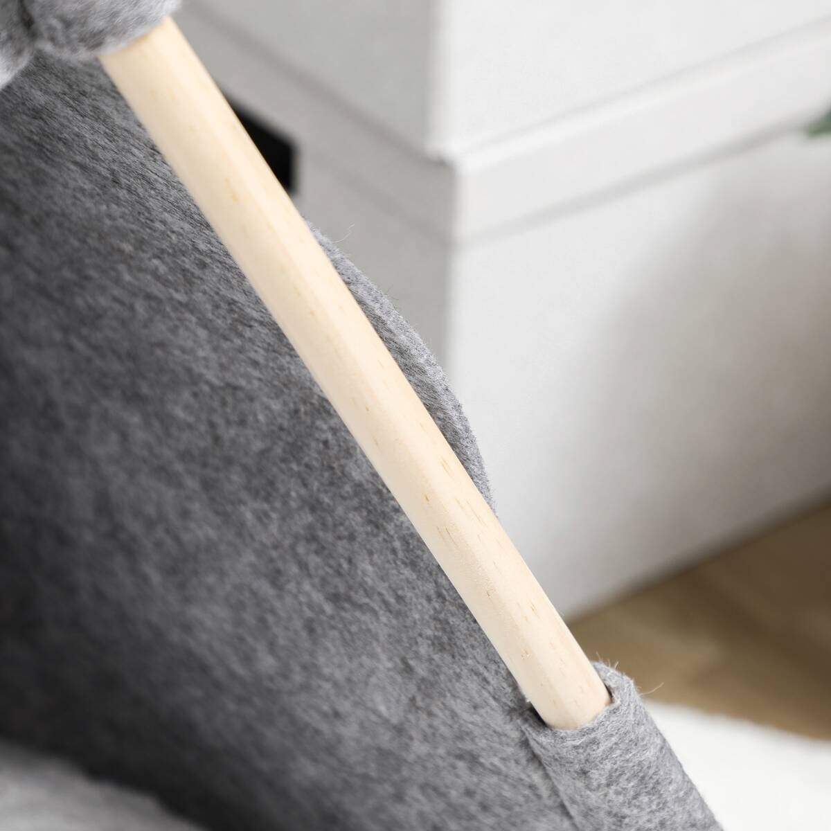 PawHut Haustierzelt m. weichem Kissen grau Polypropylen B/H/L: ca. 58x58x80 cm