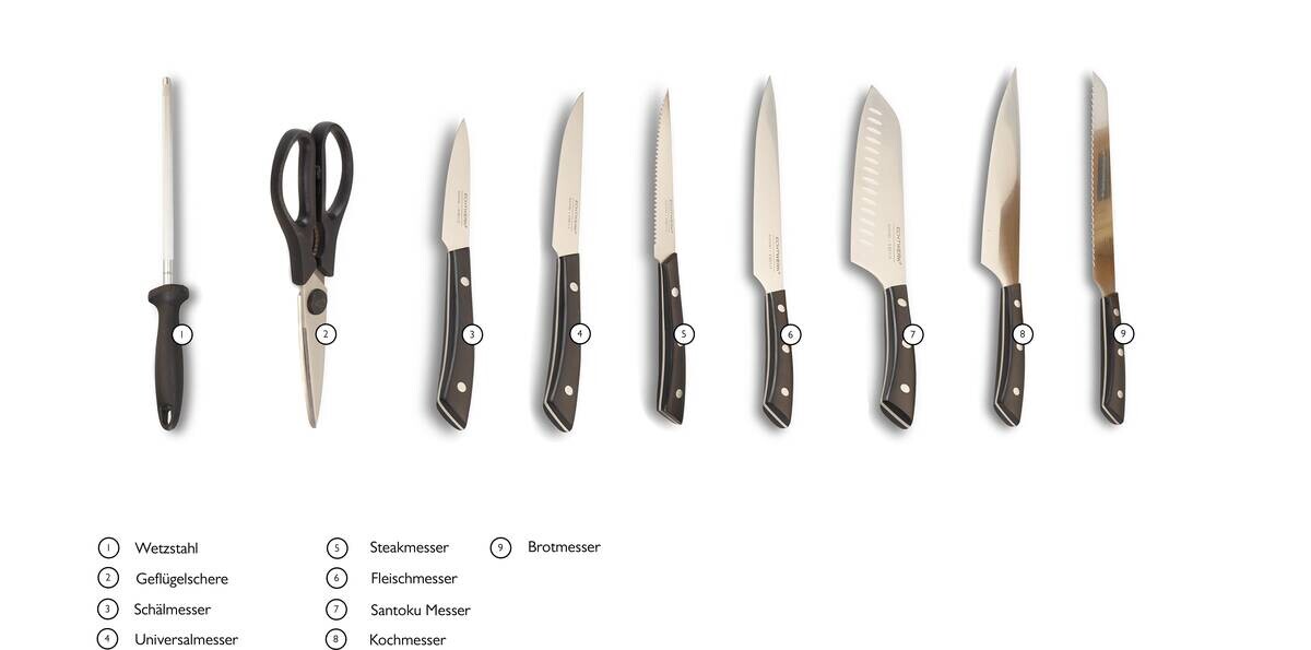 ECHTWERK Messerblock Premium braun Stahl 15 tlg.