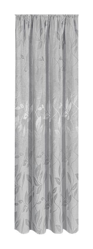 Happy Home Dekovorhang Blätter silber B/L: ca. 140x245 cm