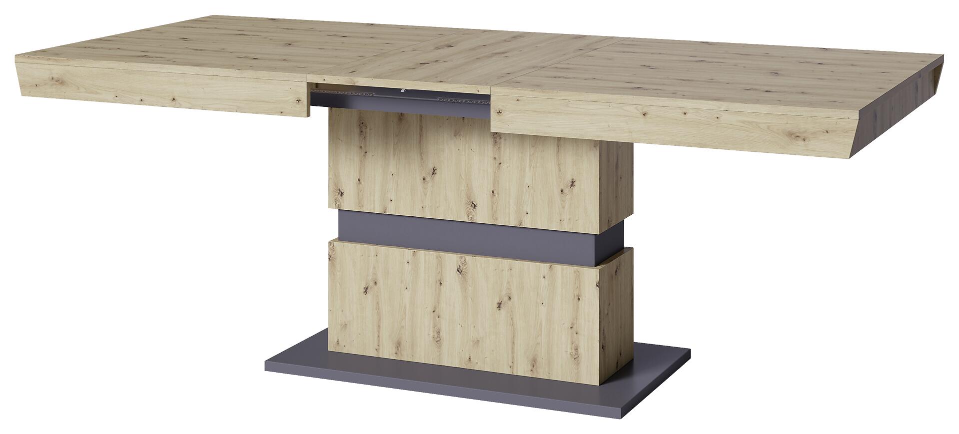 Tisch MATTHEW Eiche Nachbildung anthrazit B/H/T: ca. 160x75x90 cm