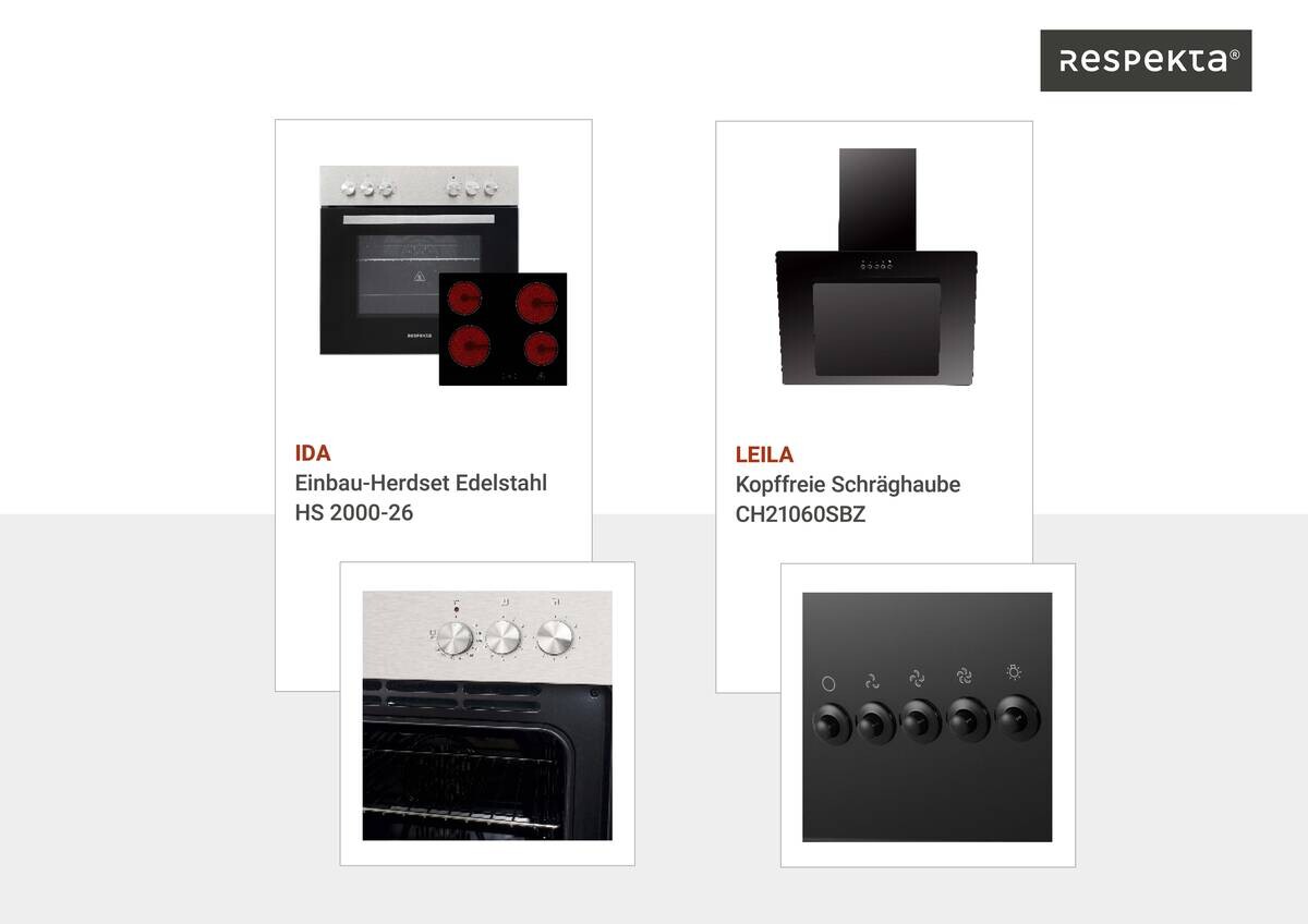 Respekta Küchenblock Malia Beton Optik B/H/T: ca. 270x200x60 cm