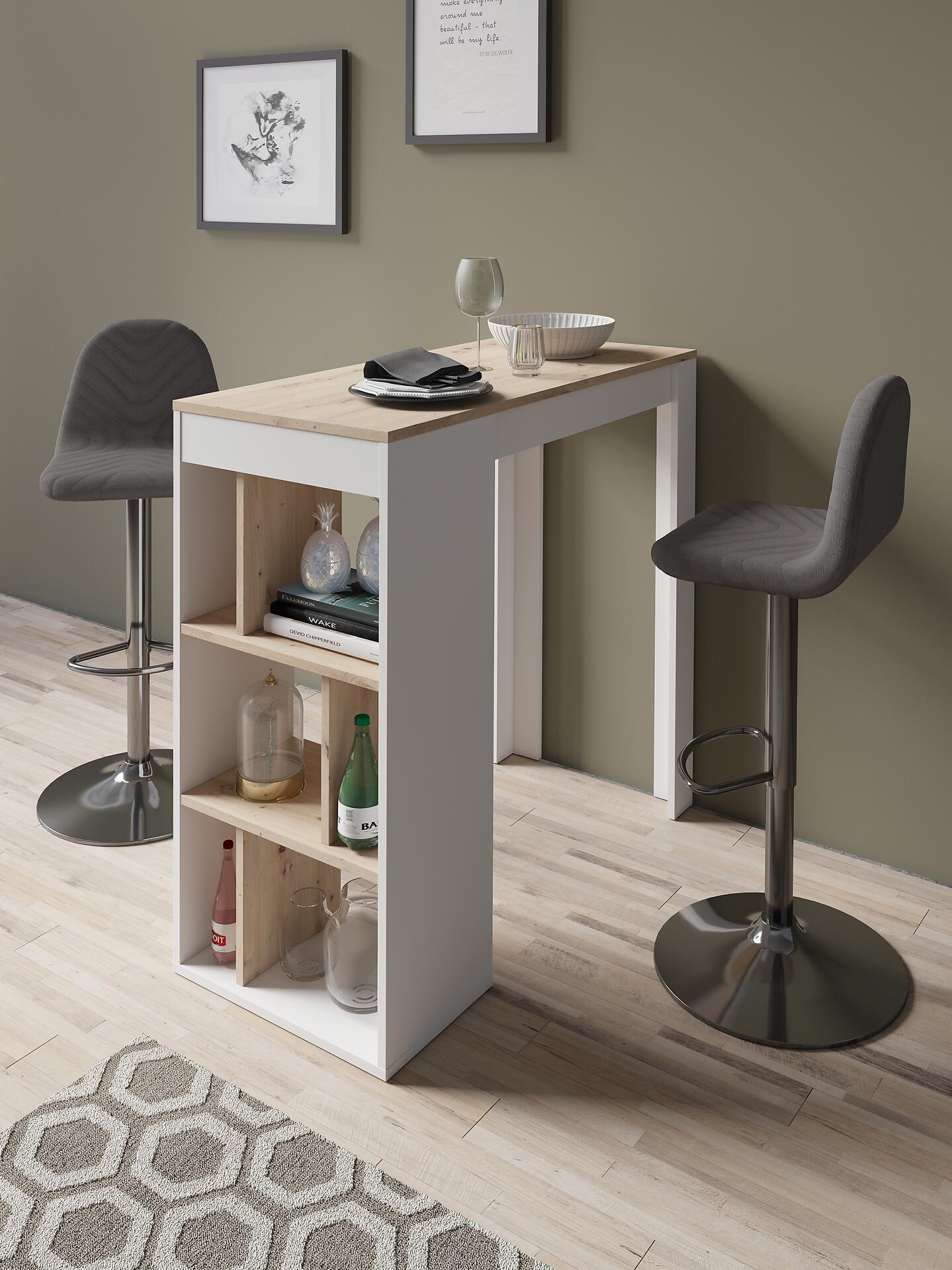 Barhocker CASINO 2er-Set anthrazit Webstoff B/H/T: ca. 41x88x52,5 cm